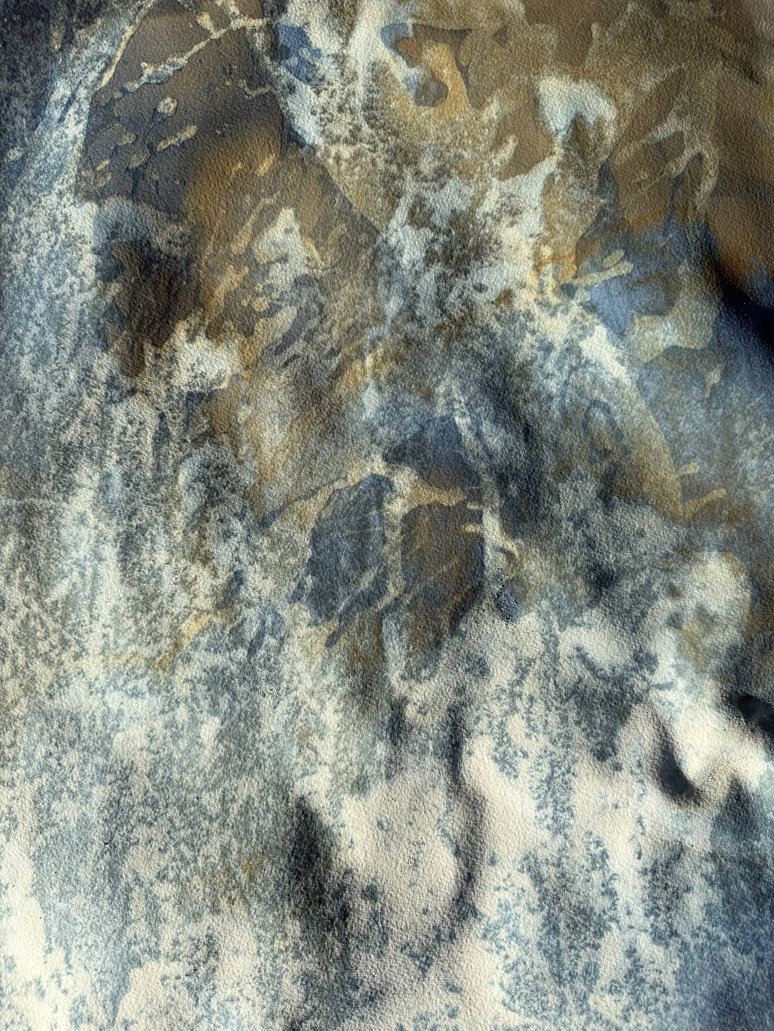 Amongst the Trees, 2026. Mixed media on paper — 60.5 x 45.5 cm