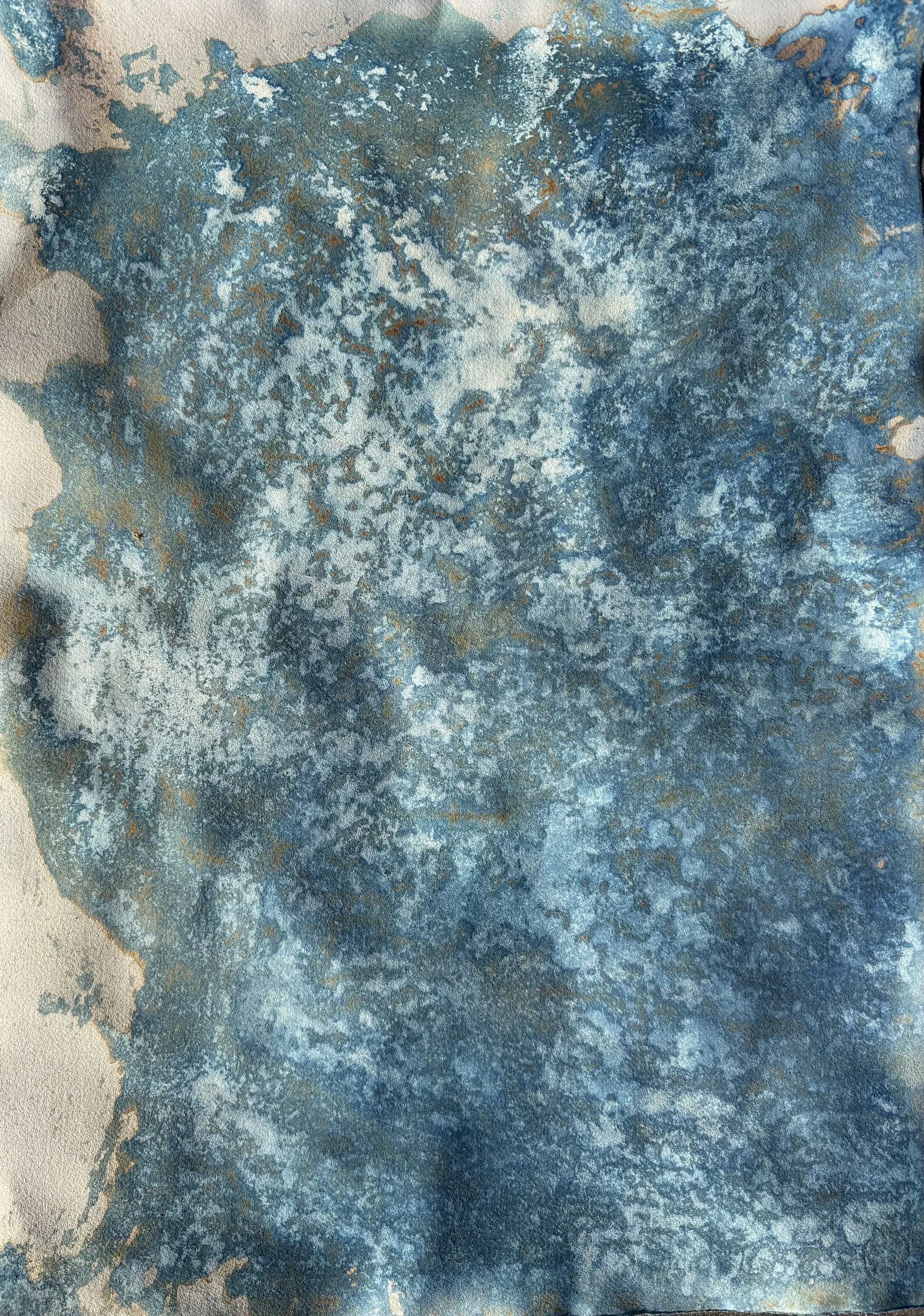 Where Wind Blows, Mind Follows, 2026. Mixed media on paper — 77 x 56 cm