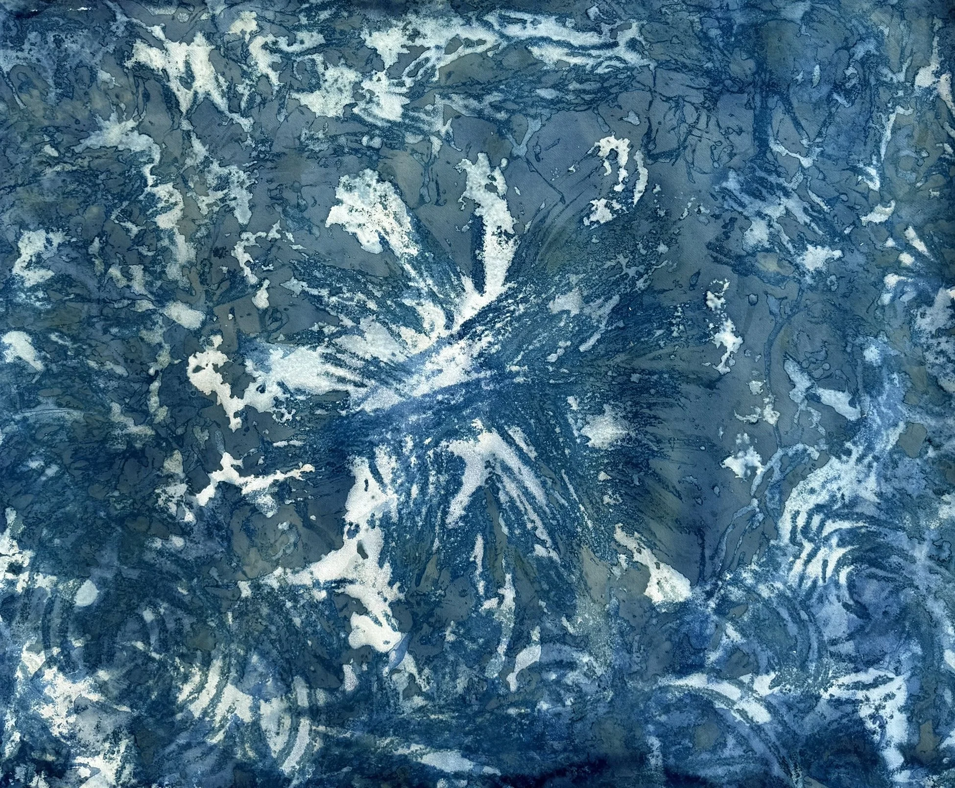 Unfolding Energy, 2026. Mixed media on Fabriano Artistico Paper — 122 x 150 cm