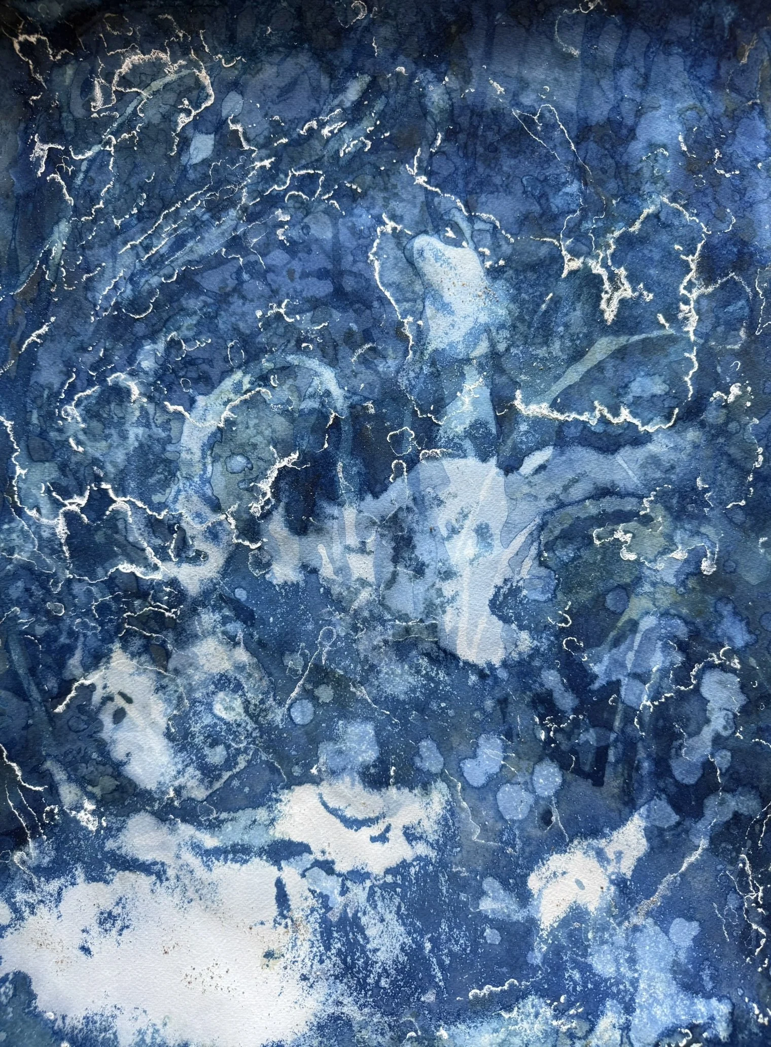 The Place Light Returns To, 2025. Mixed media on paper — 60 x 46 cm