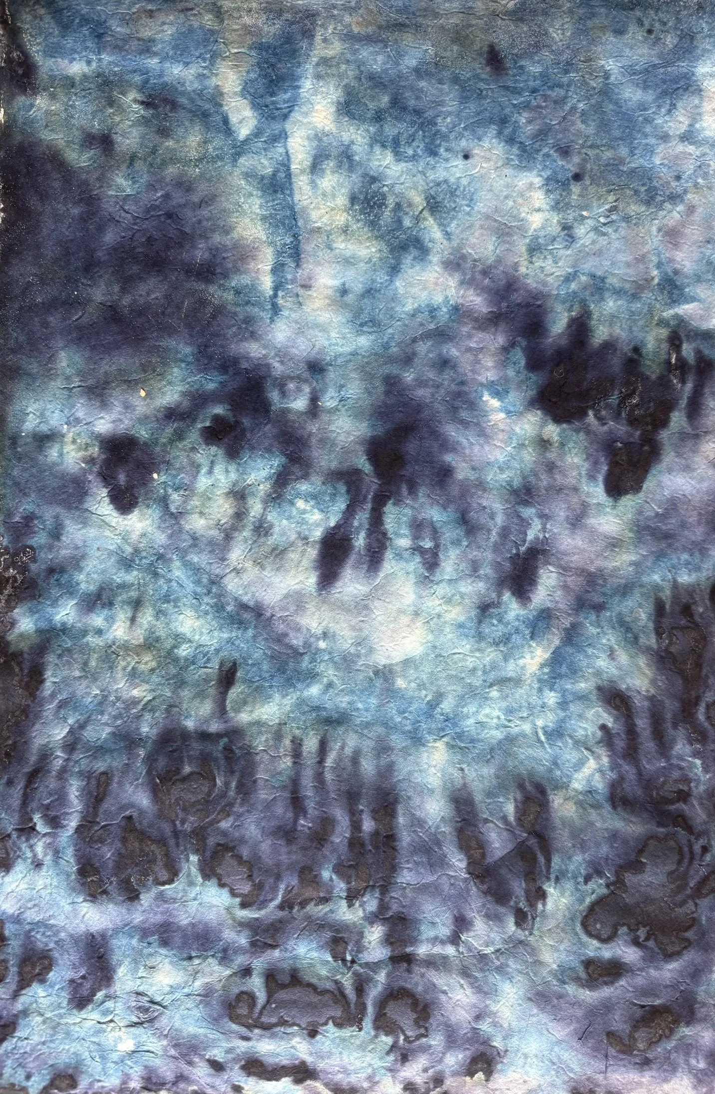 Sora kara no Okurimono (空からの贈り物) – A Gift from the Sky, 2025. Mixed media on paper — 50.5 x 75.5 cm