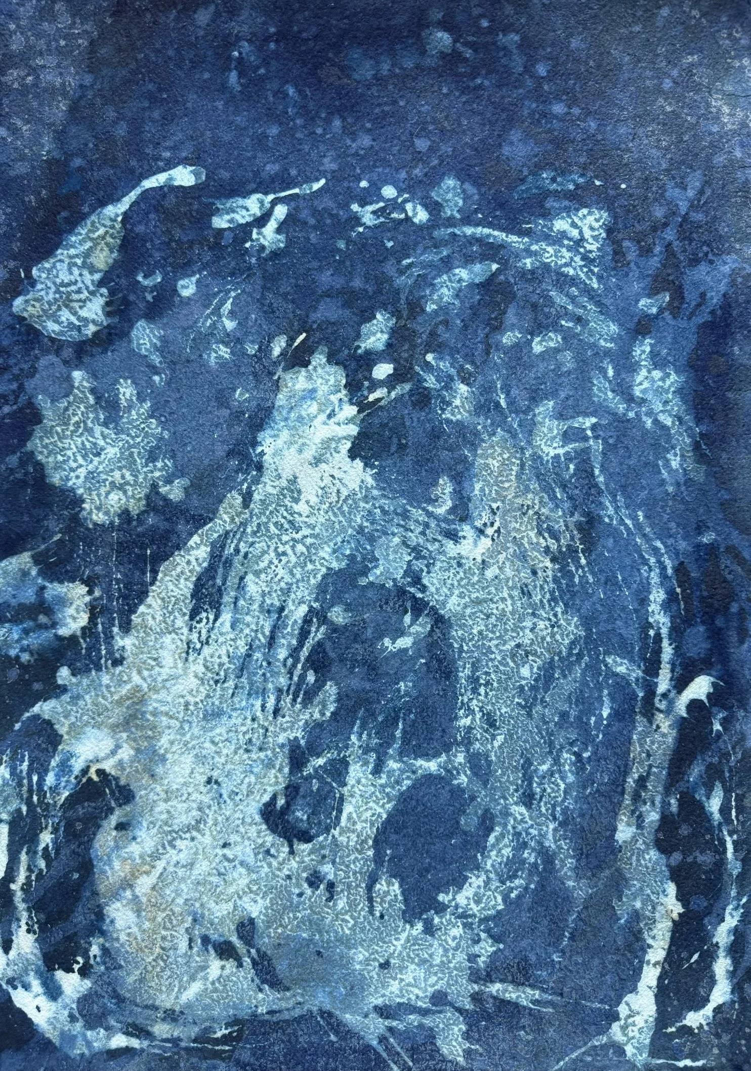 Táncoljunk együtt a vízen / Let's Dance on the Water Together, 2025. Mixed media on Paper — 70 x 50 cm