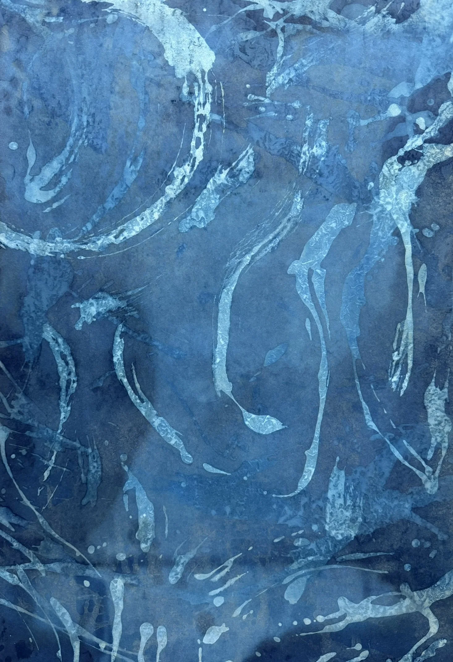 Enchanted Thoughts / Elvarázsolt gondolatok, 2025. Mixed media on paper —  75 x 52.5 cm