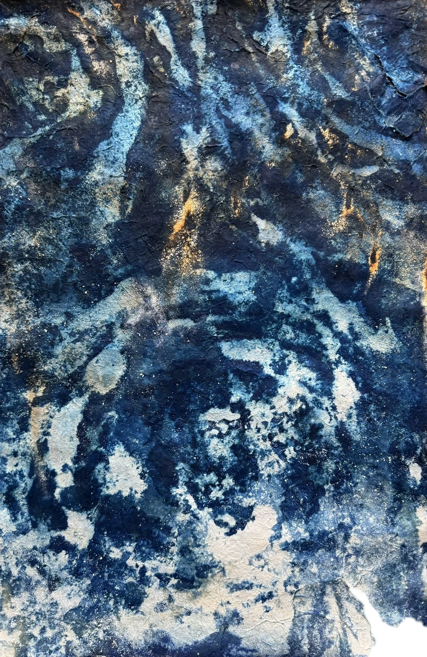 State of Flow, 2025. Mixed media on paper — 42 x 30 cm