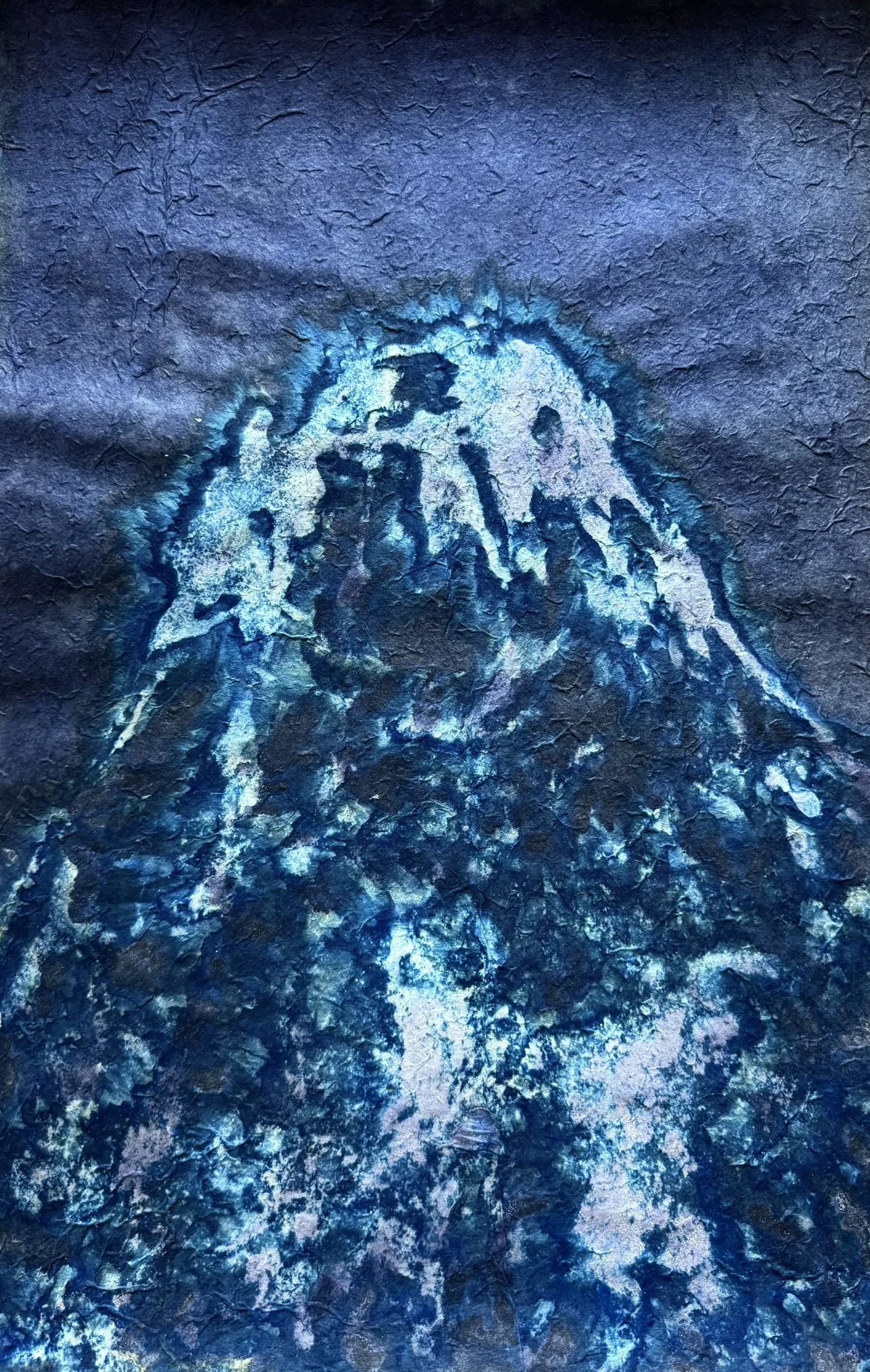 Fujisan (富士山) – Mount Fuji, 2025. Mixed media on paper — 50.5 x 75.5 cm