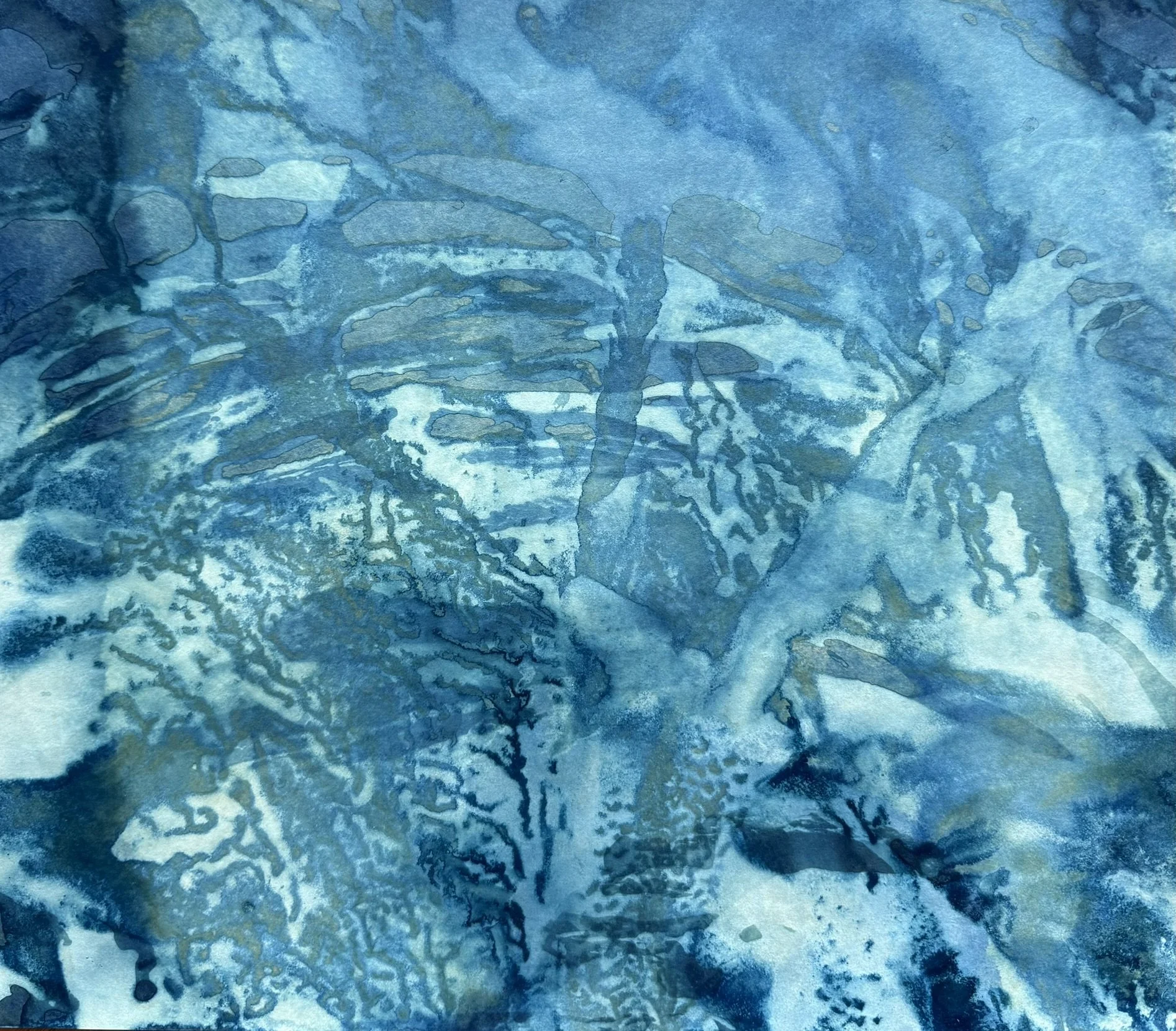 Arising / Felmerülés, 2025. Mixed media on paper — 38 x 44 cm
