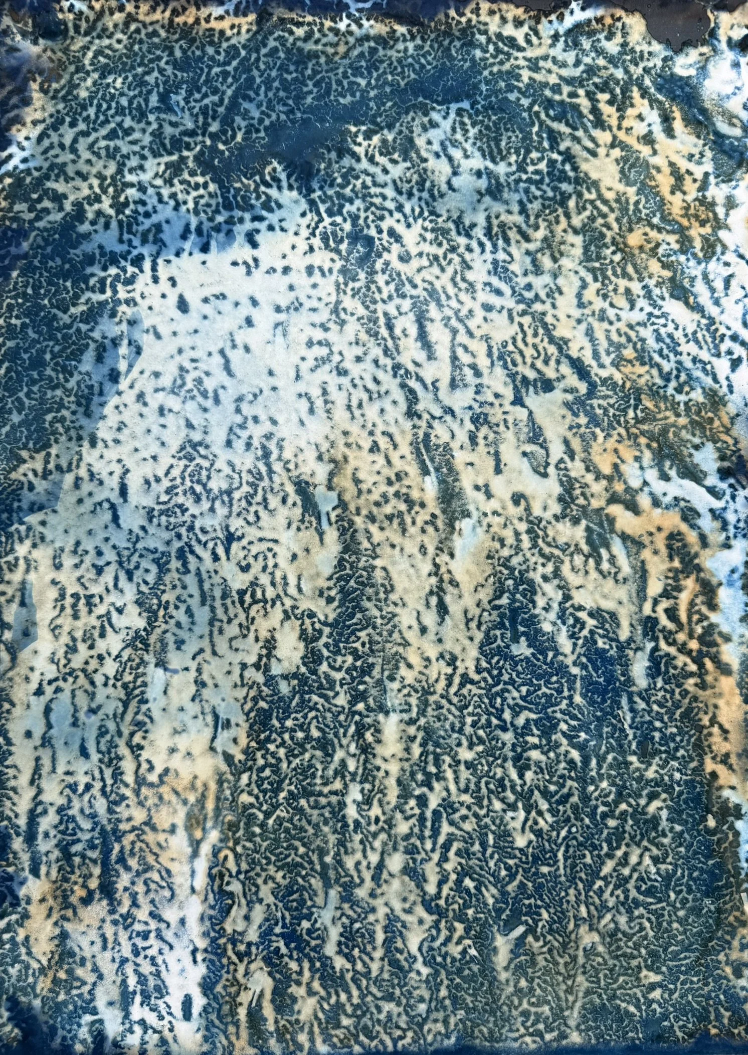 Sense of Calm, 2025. Mixed media on paper — 77.5 x 57 cm