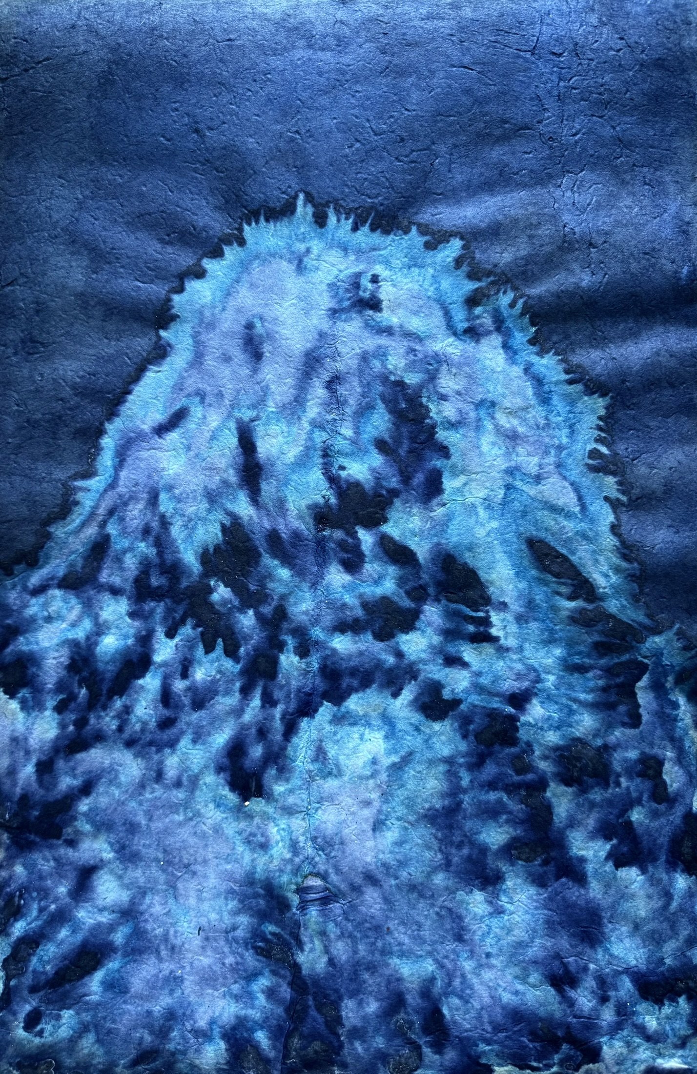 Fujisan (富士山) – Mount Fuji, 2025. Mixed media on paper — 50.5 x 75.5 cm