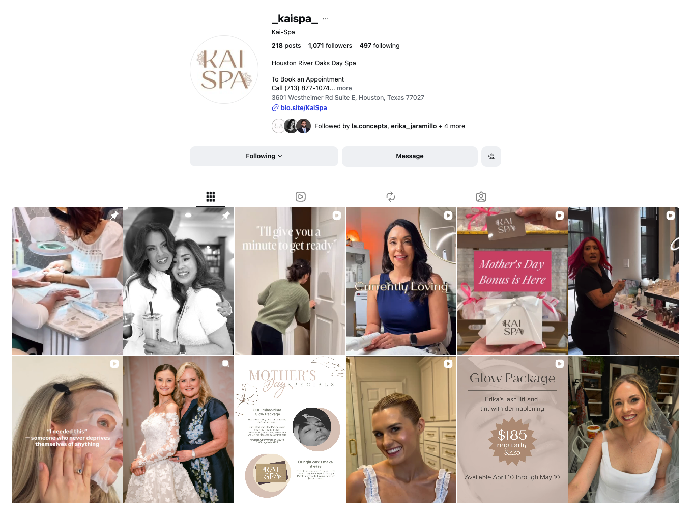 Casa Layfield manages Kai Spa’s social media presence through strategic content planning, branded photography and video direction, copywriting, reels, promotional campaigns, and community engagement. Our content is designed to increase visibility, hi