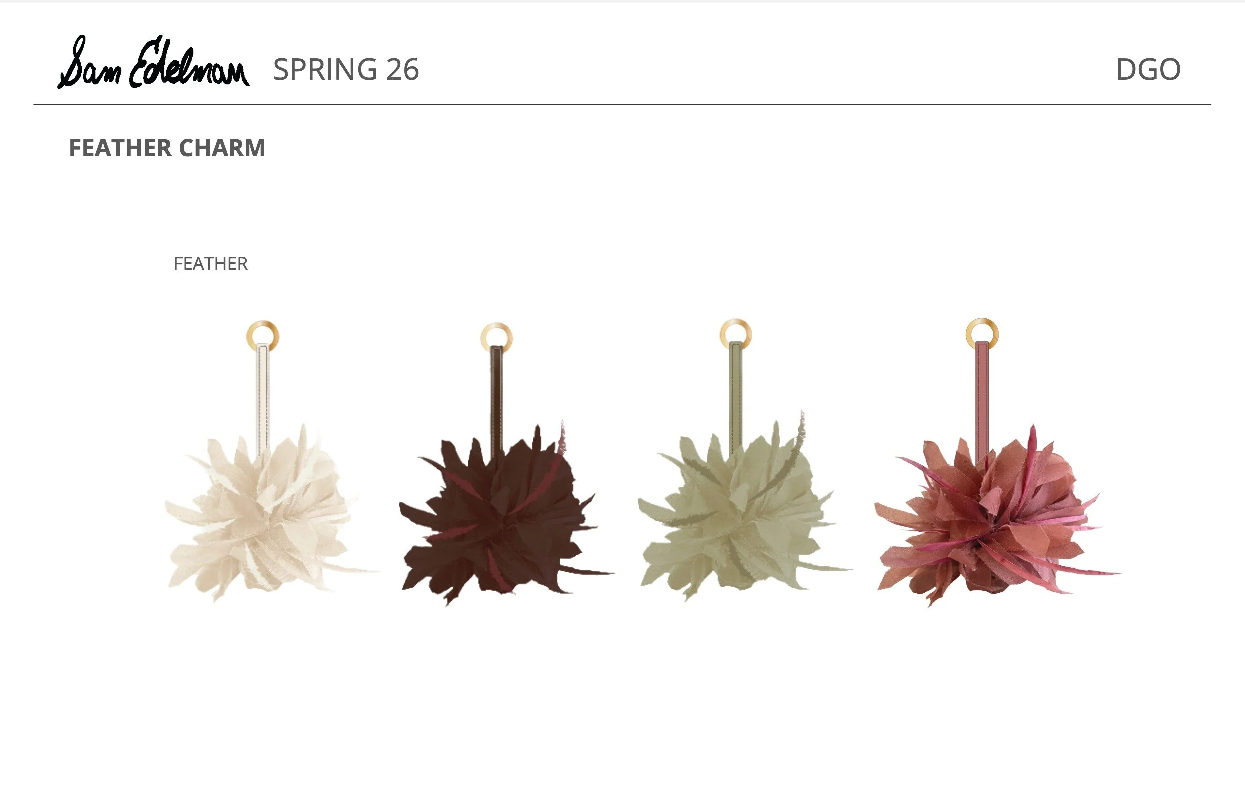 FEATHER FLOWER CHARMS