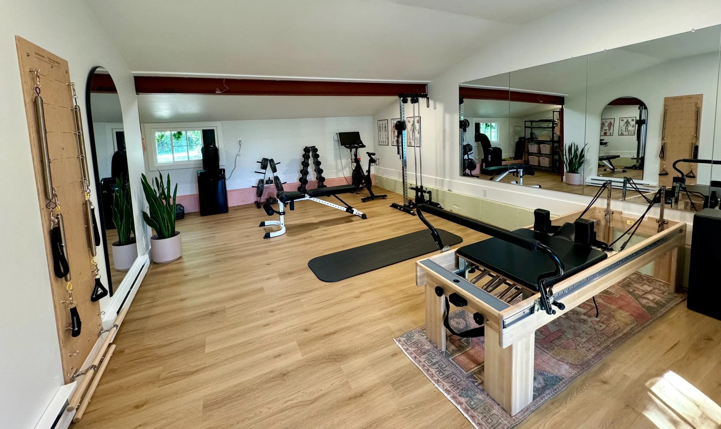 maria zorn pilates studio with reformer and fitness equipment in lakewood colorado