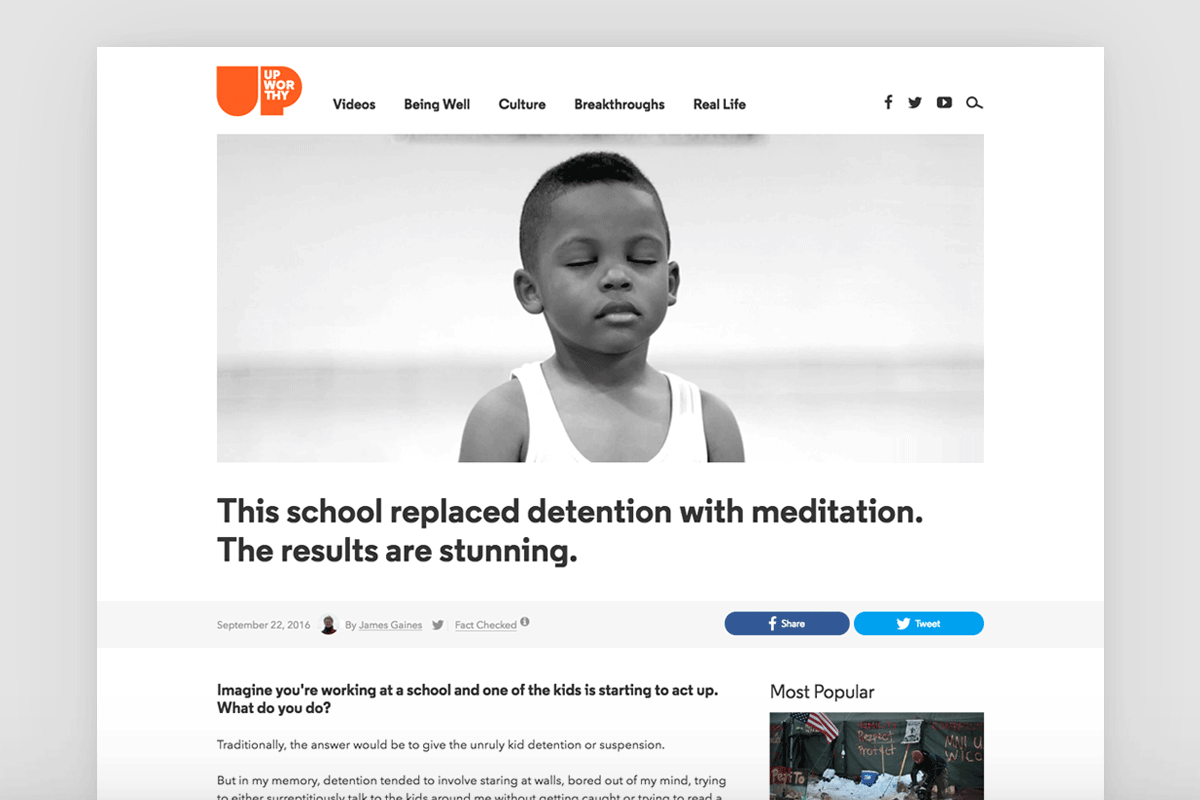 Upworthy — Product design for web and internal tools