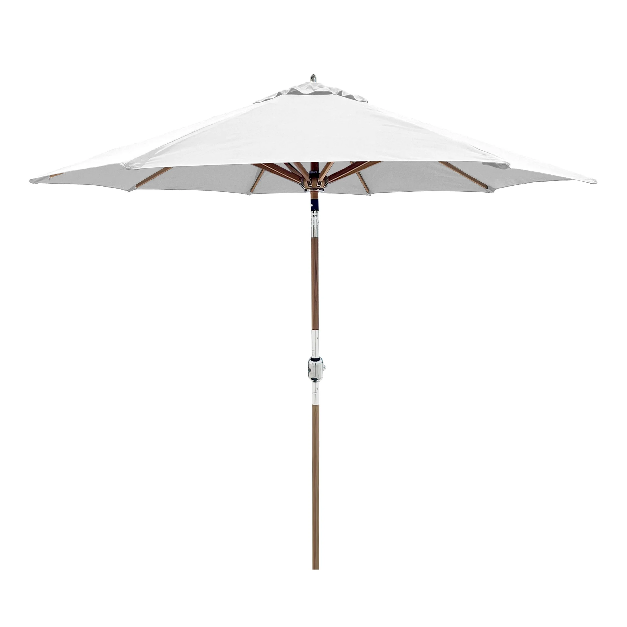 Classic 9' Teak Crank Umbrella with Tilt