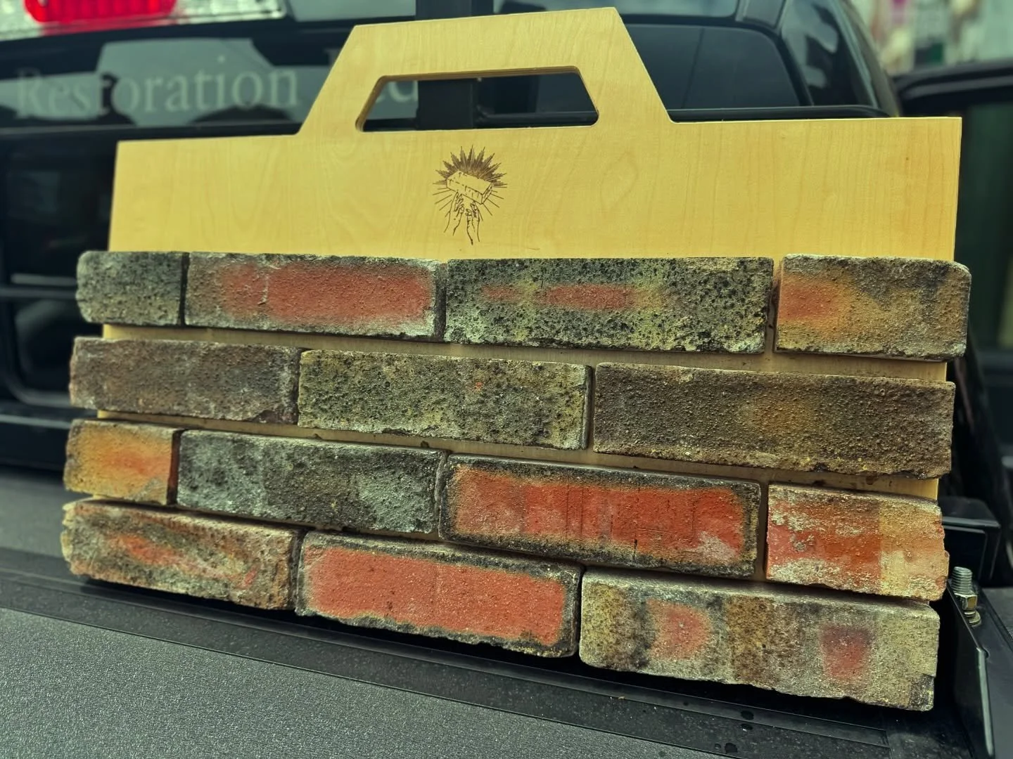 Sample panels now available!
-
Calling all architects, designers and builders: let your clients see and feel the unique character that reclaimed brick brings to a project. 
-
Available for pickup or drop off. Multiple brick types and bond patterns av