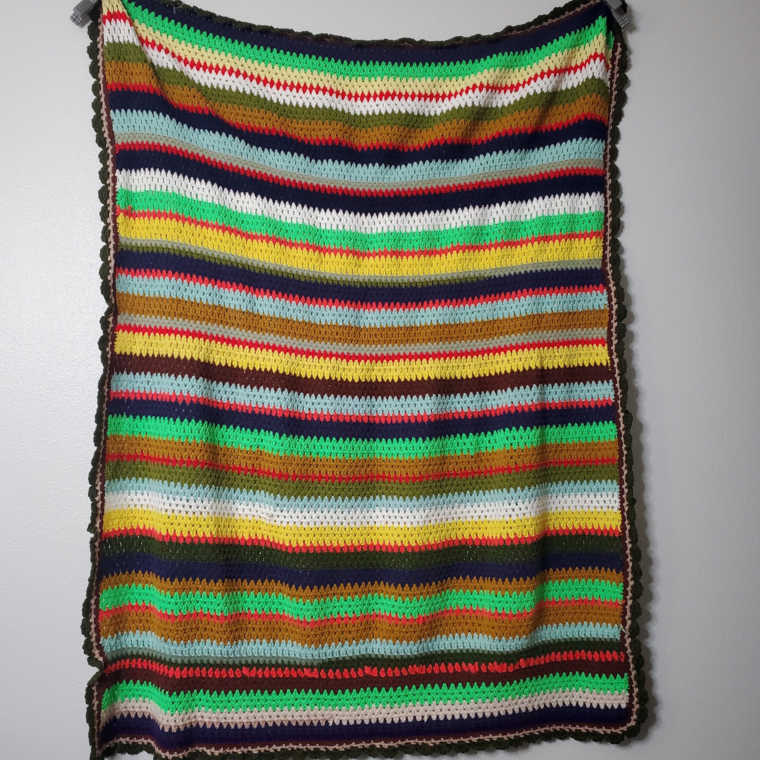 Super Stripey Crochet Afghan Blanket