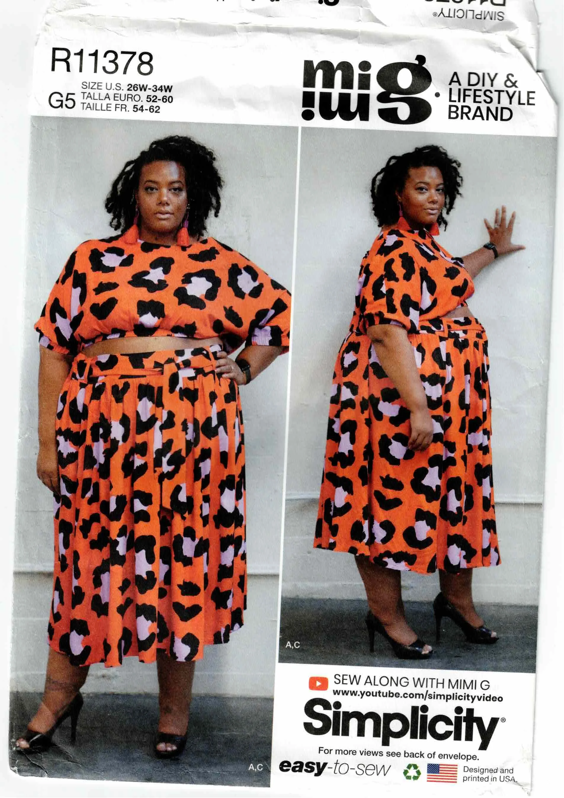 Simplicity Pattern #R11378 Circa 2022 - Size range 26W-34W
