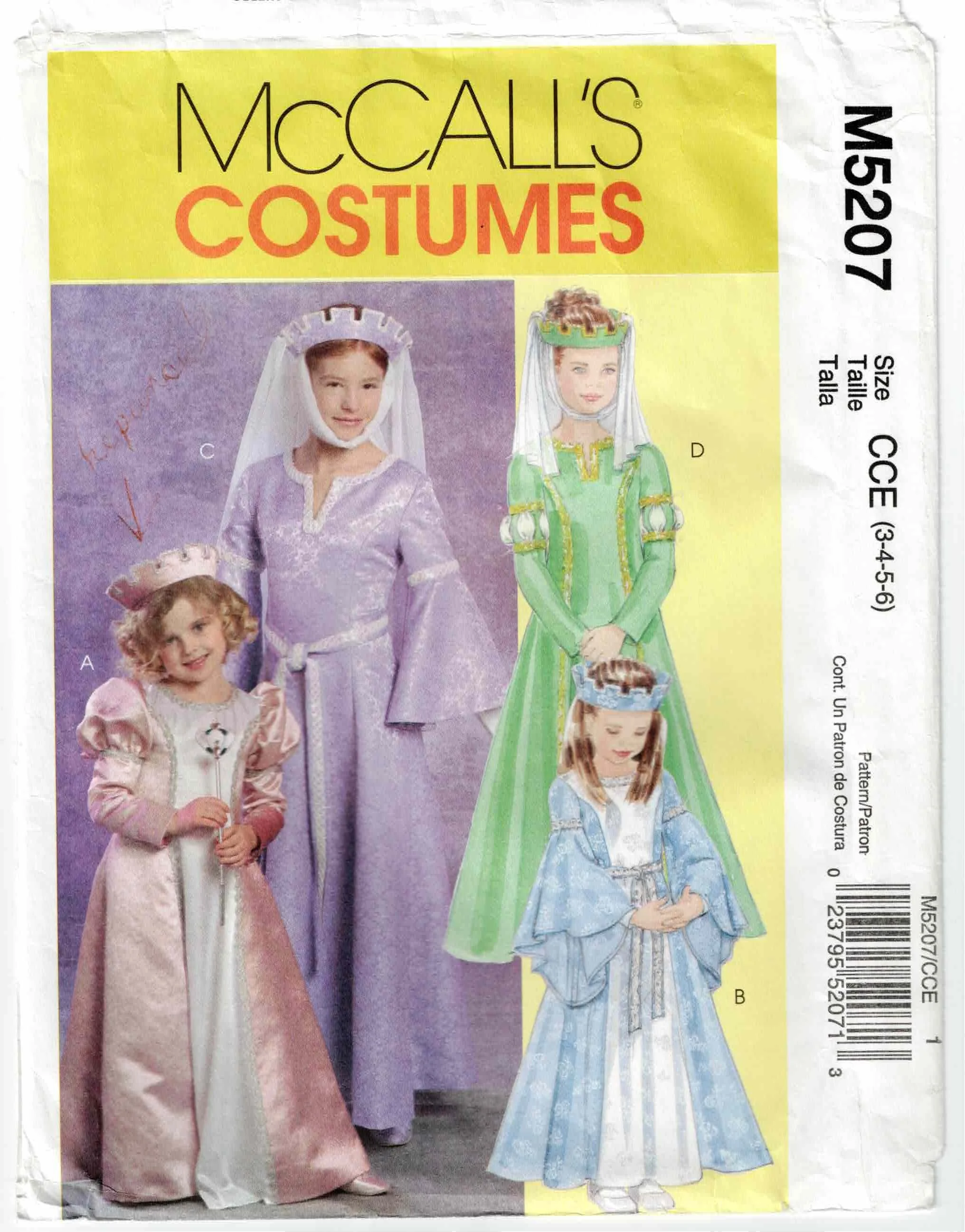 McCall's Pattern #M5207 Circa 2006 - Size range 3/4/5/6