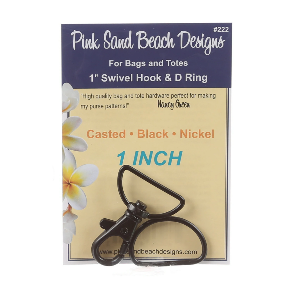 Swivel Hook and D Ring - Black Nickel 1in