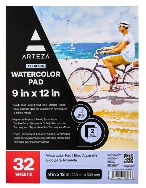 Arteza® Expert Watercolor Pad, 9" X 12", 32 Sheets