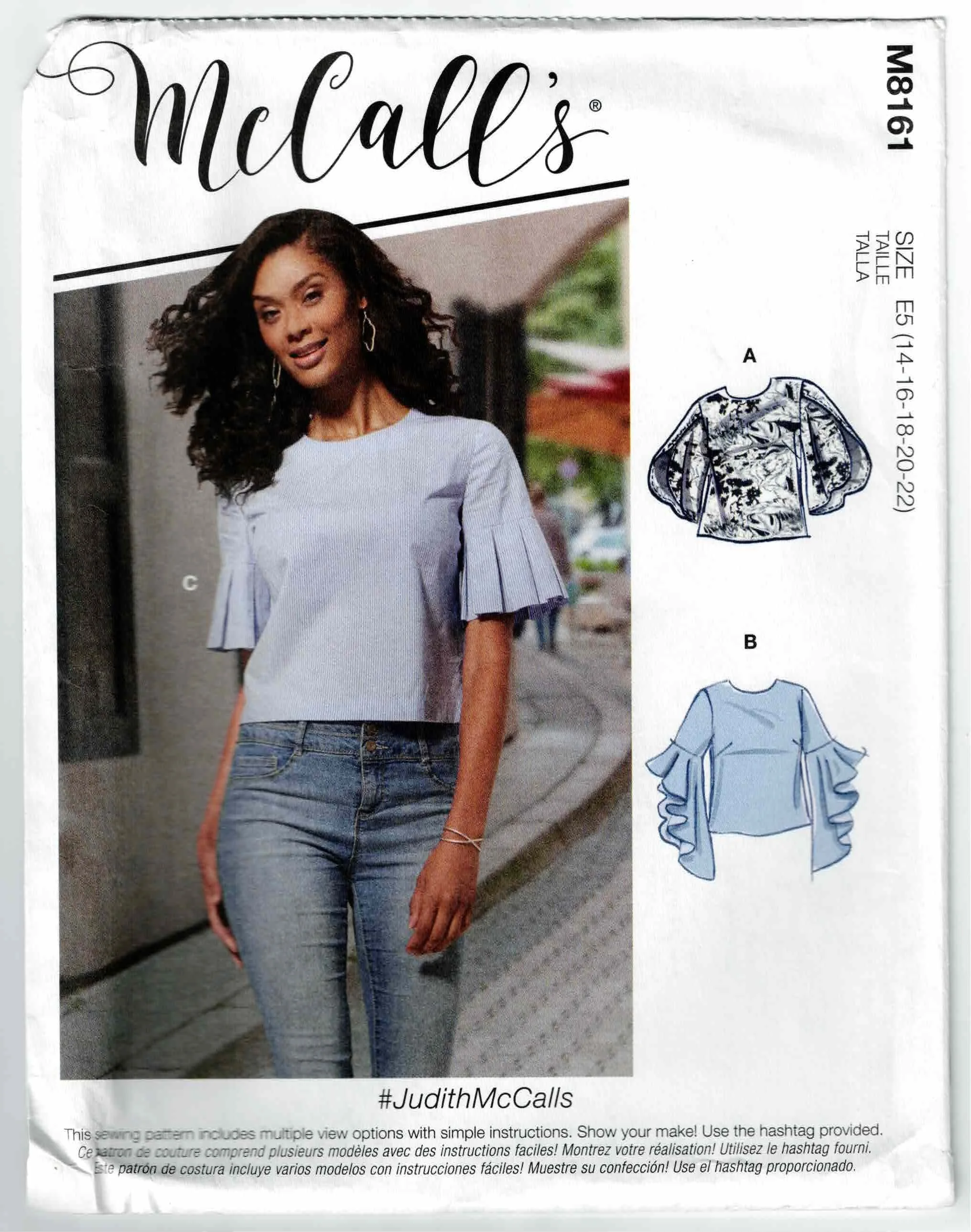 McCall's Pattern #M8161 Circa 2020 - Size range 14/16/18/20/22
