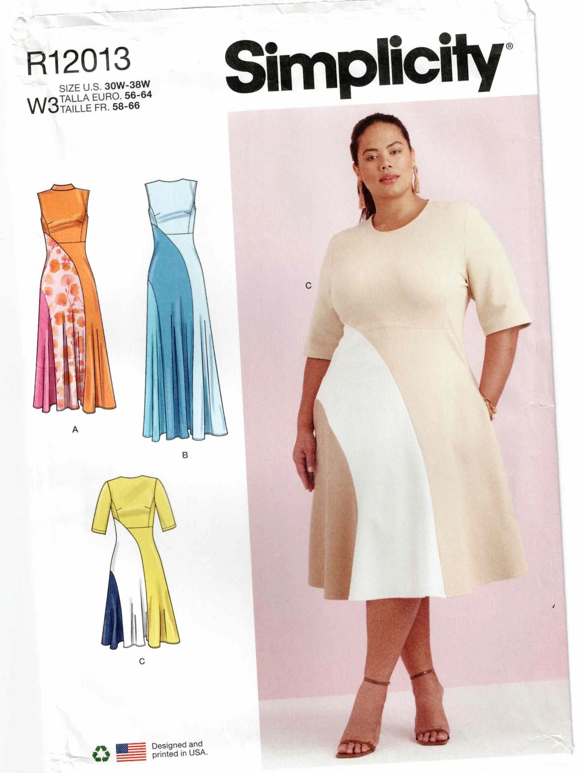 Simplicity Pattern #R12013 Circa 2024- Size range 30W-38W