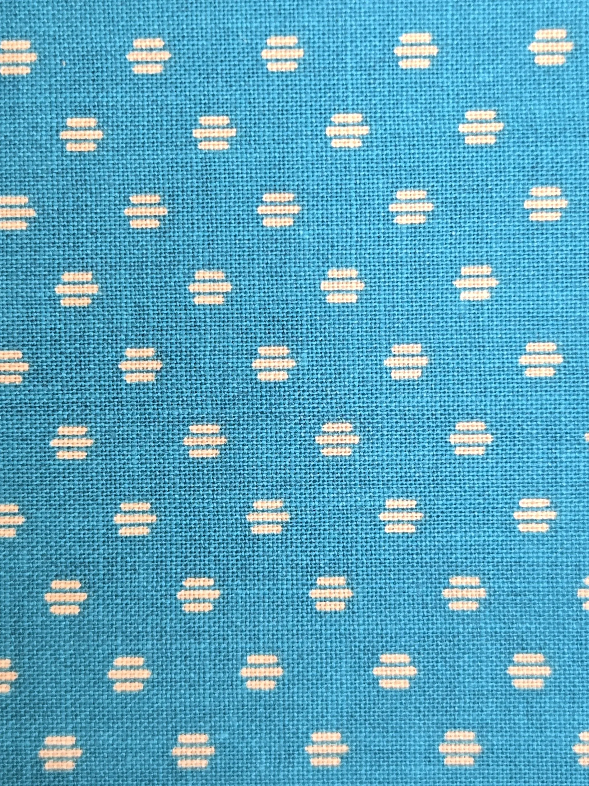 Tan Beehive Pattern on Teal Background