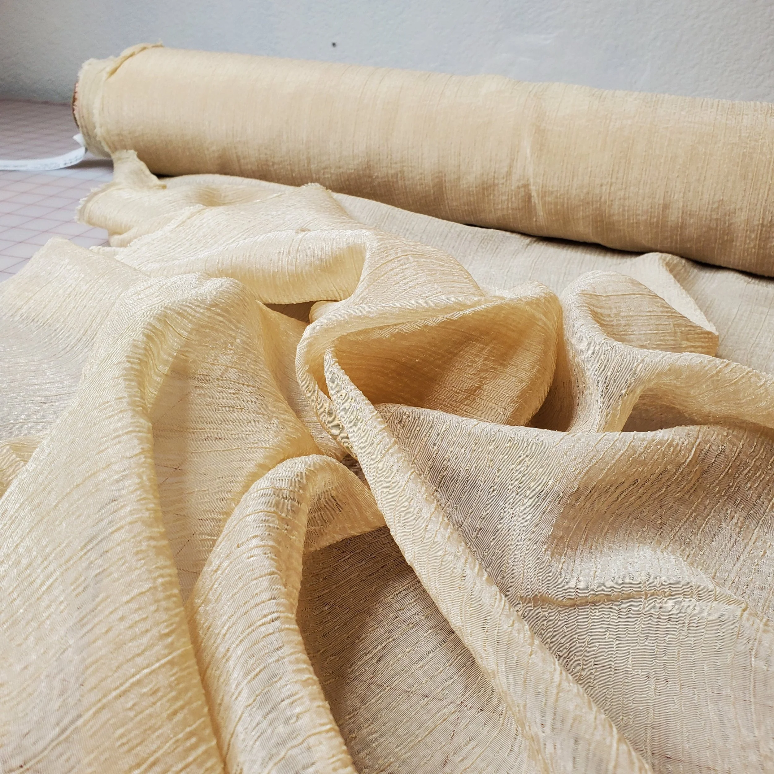 Synthetic "Rice Paper" Sheer Fabric Circa 2000s