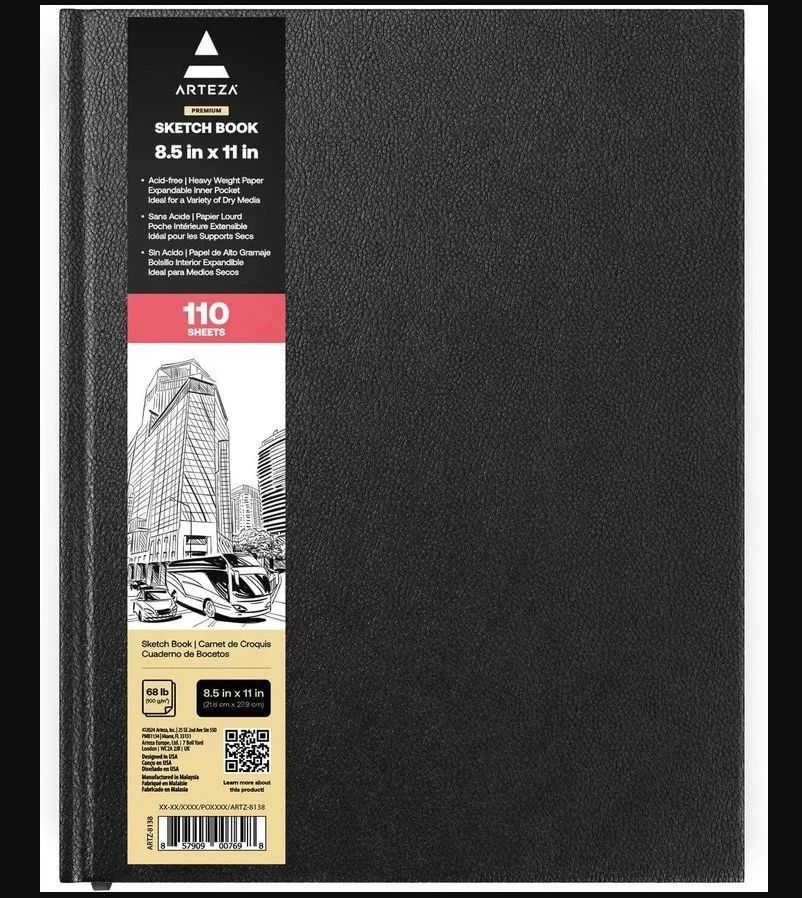 Arteza® Hardbound Sketchbook, 8.5" X 11", 110 Sheets