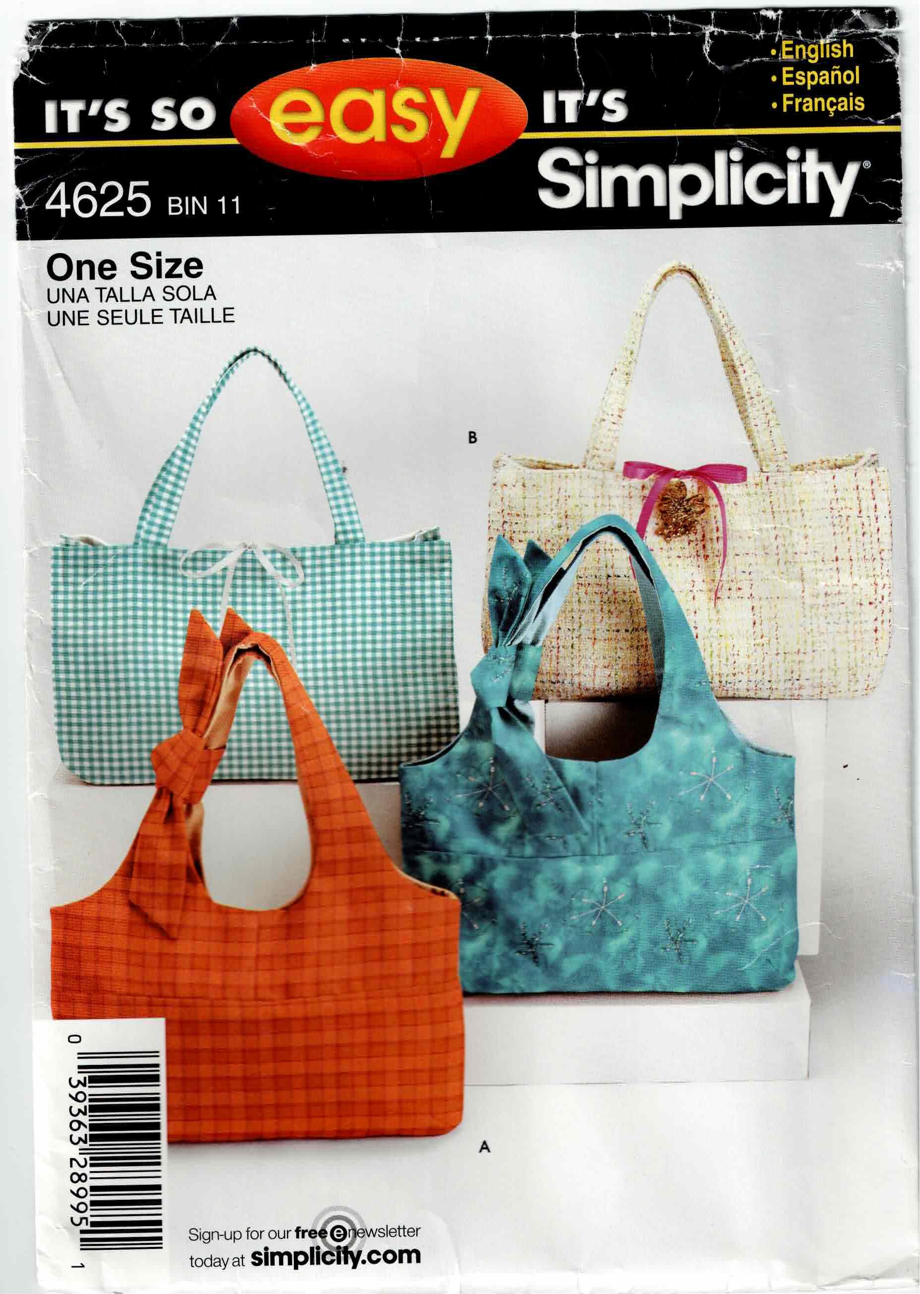 Simplicity Pattern #4625 Circa 2005 - One Size