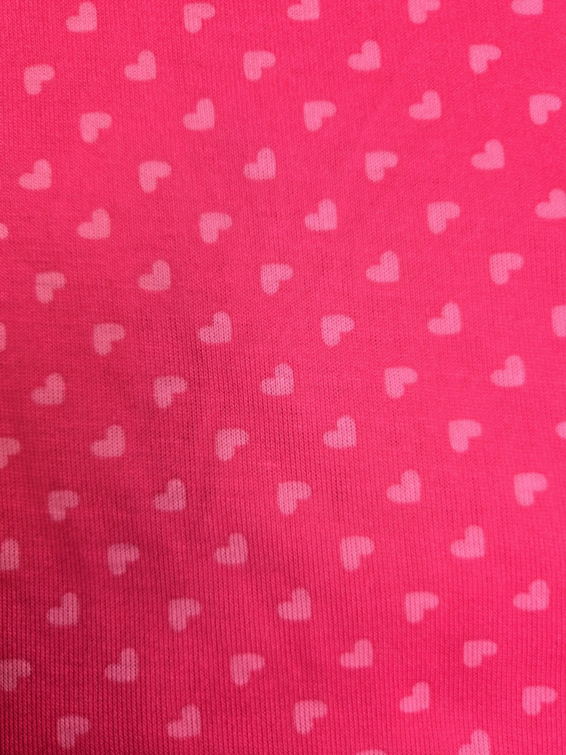 Pink Heart Stretch Knit