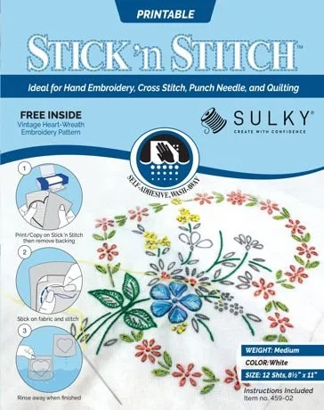 Sulky Stick 'n Stitch Printable Sheets 12/Pkg
