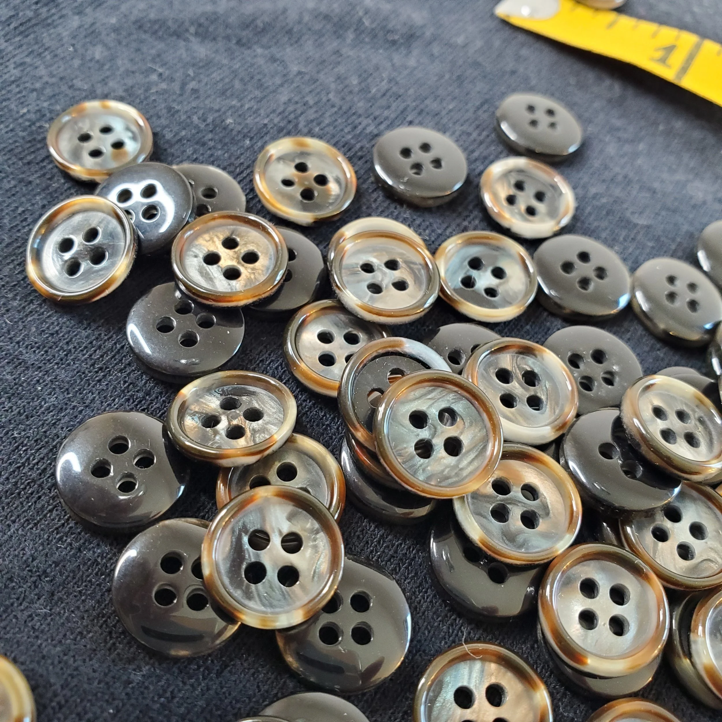 ½ " Tortoise Shell-ish 4-hole Buttons