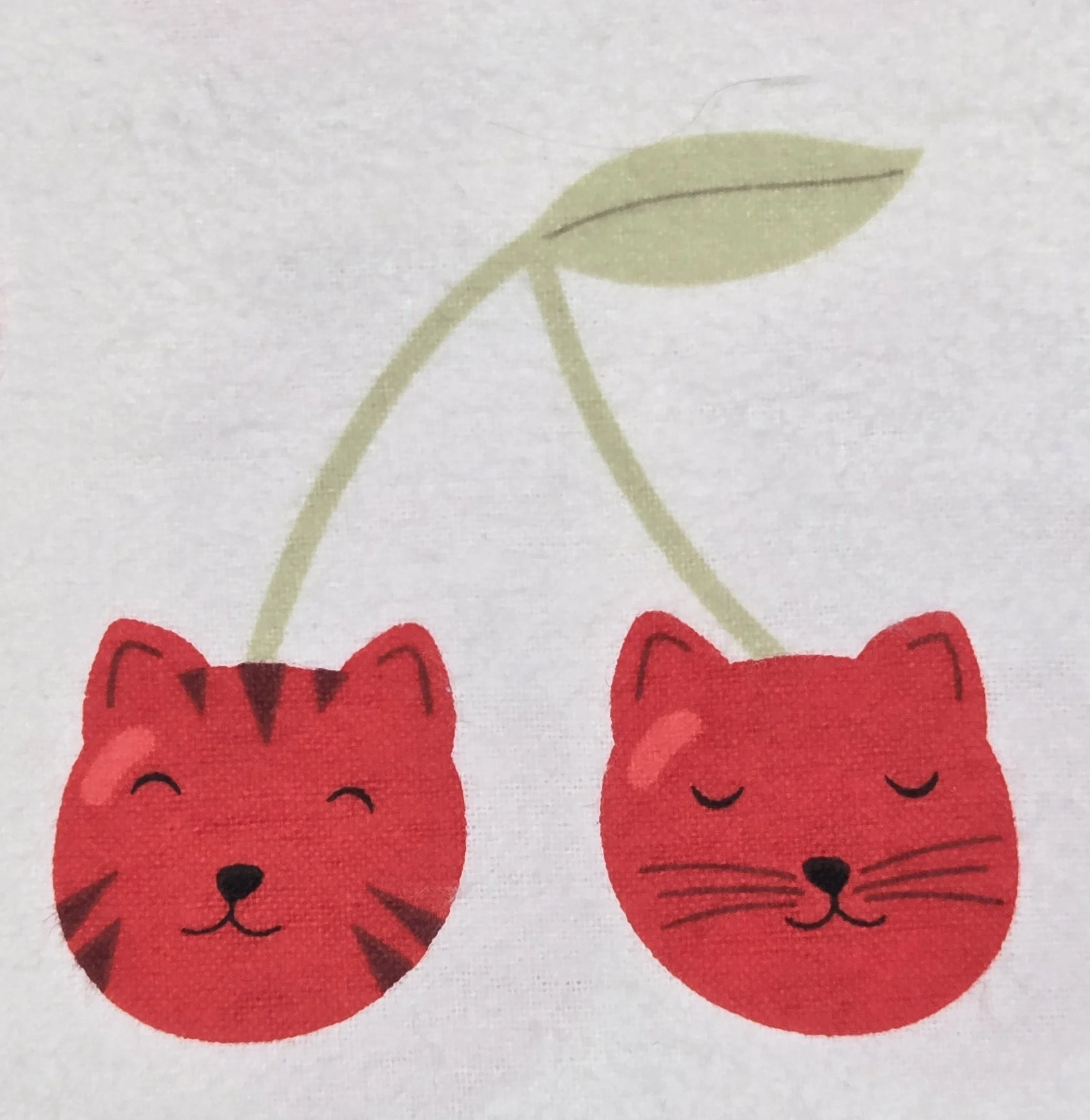 Cheery Cherry Cats - Flannel