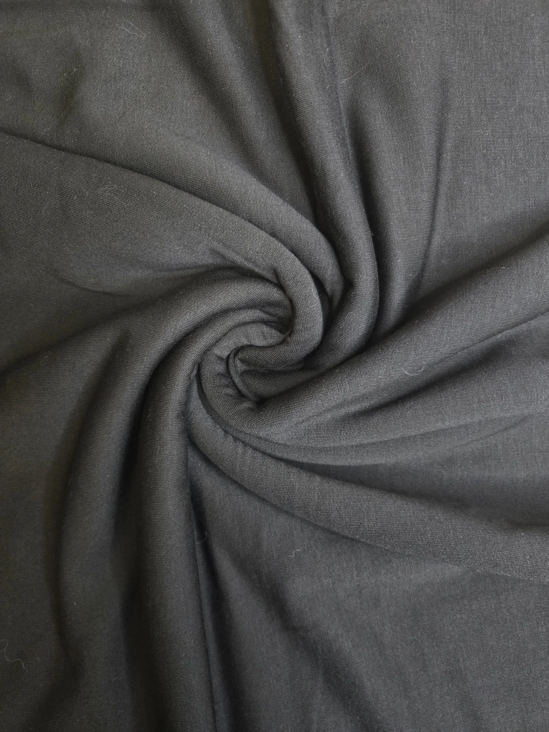 Black Fleece Lined Poly Knit
