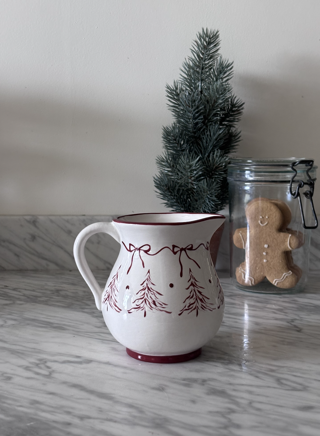 Christmas Toile Custard Jugs