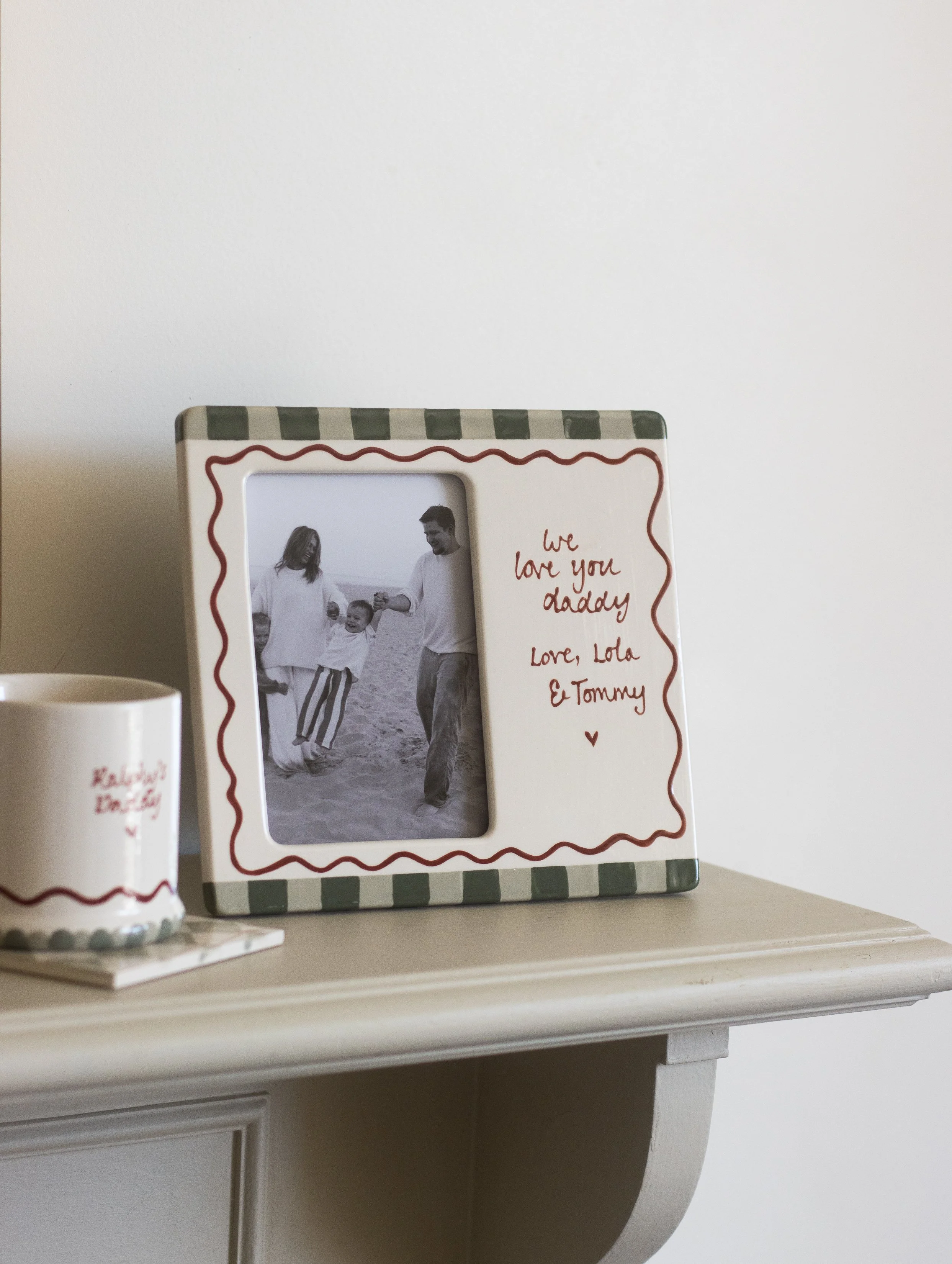 Green Personalised Message Photo Frame