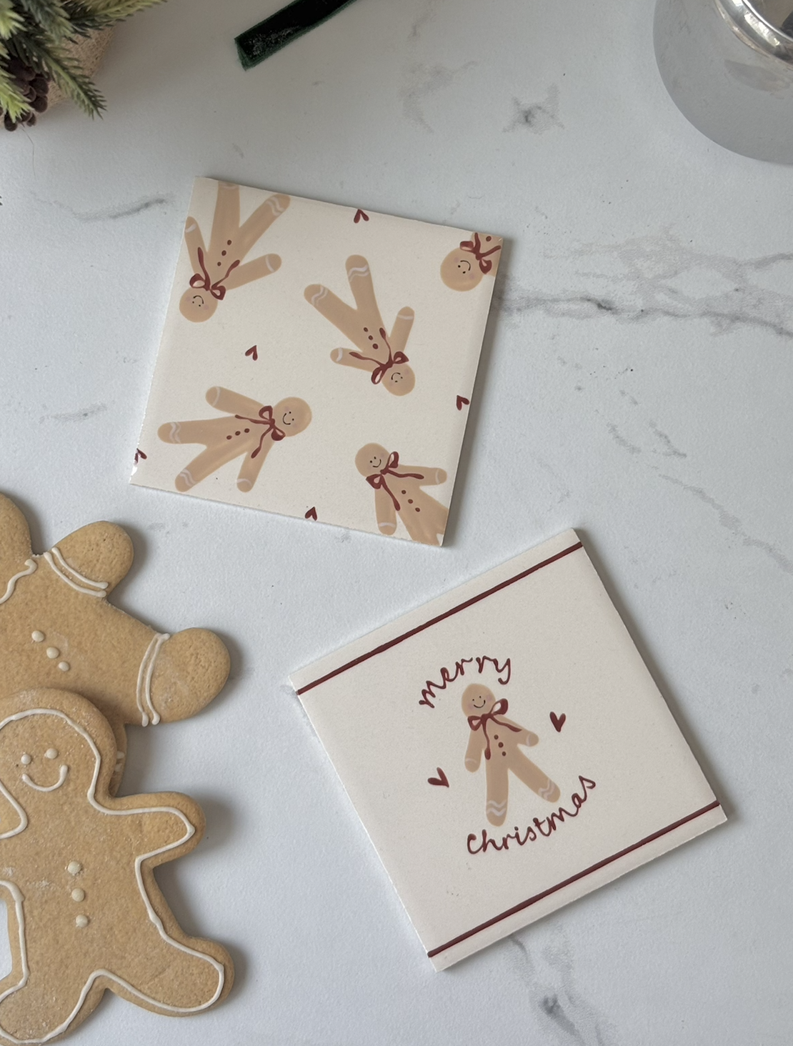 Gingerbread Coaster Duo