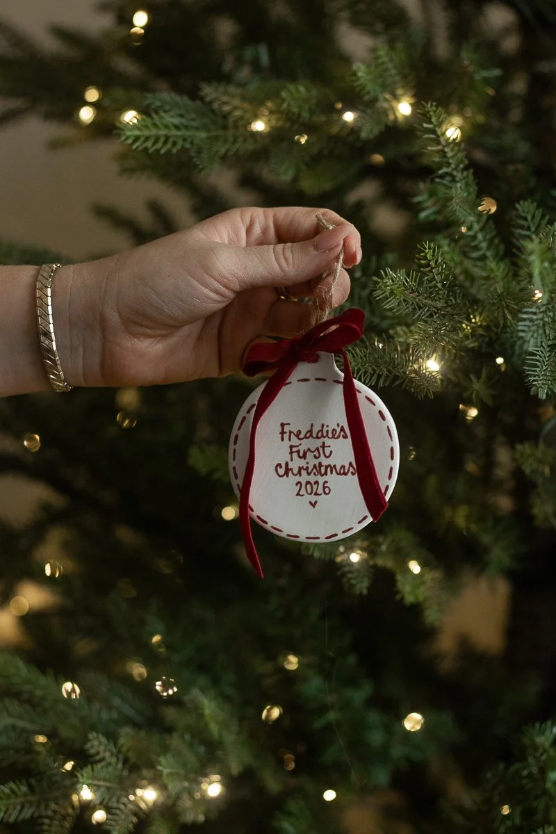 Personalised Flat Bauble Keepsake