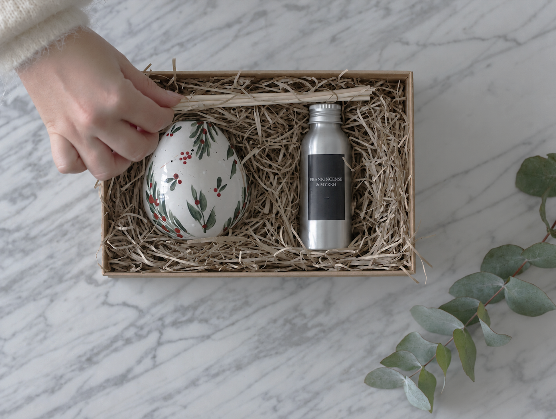 Christmas Foliage Reed Diffuser Set
