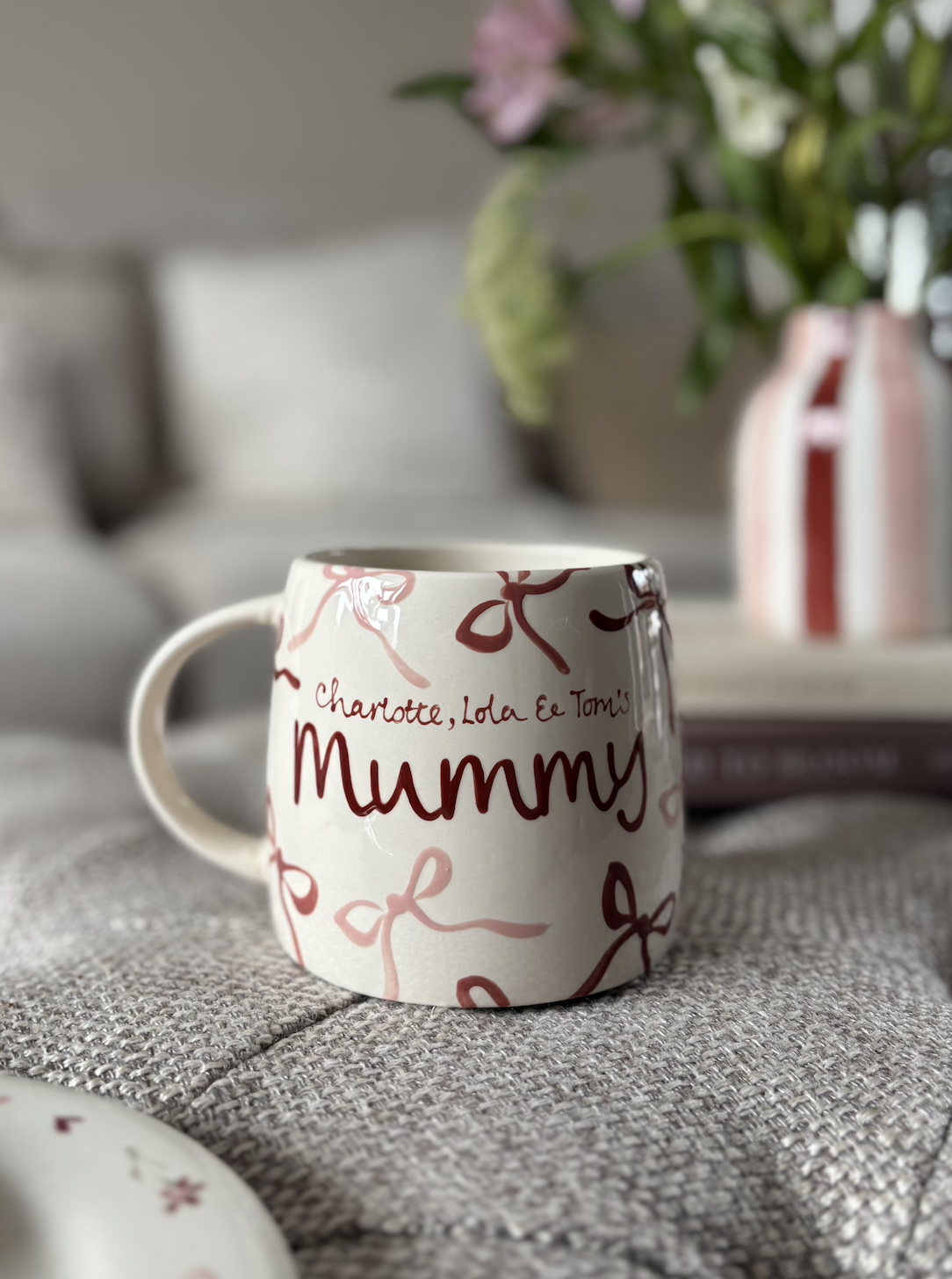 Pink Bow PERSONALISED Suzie Mug