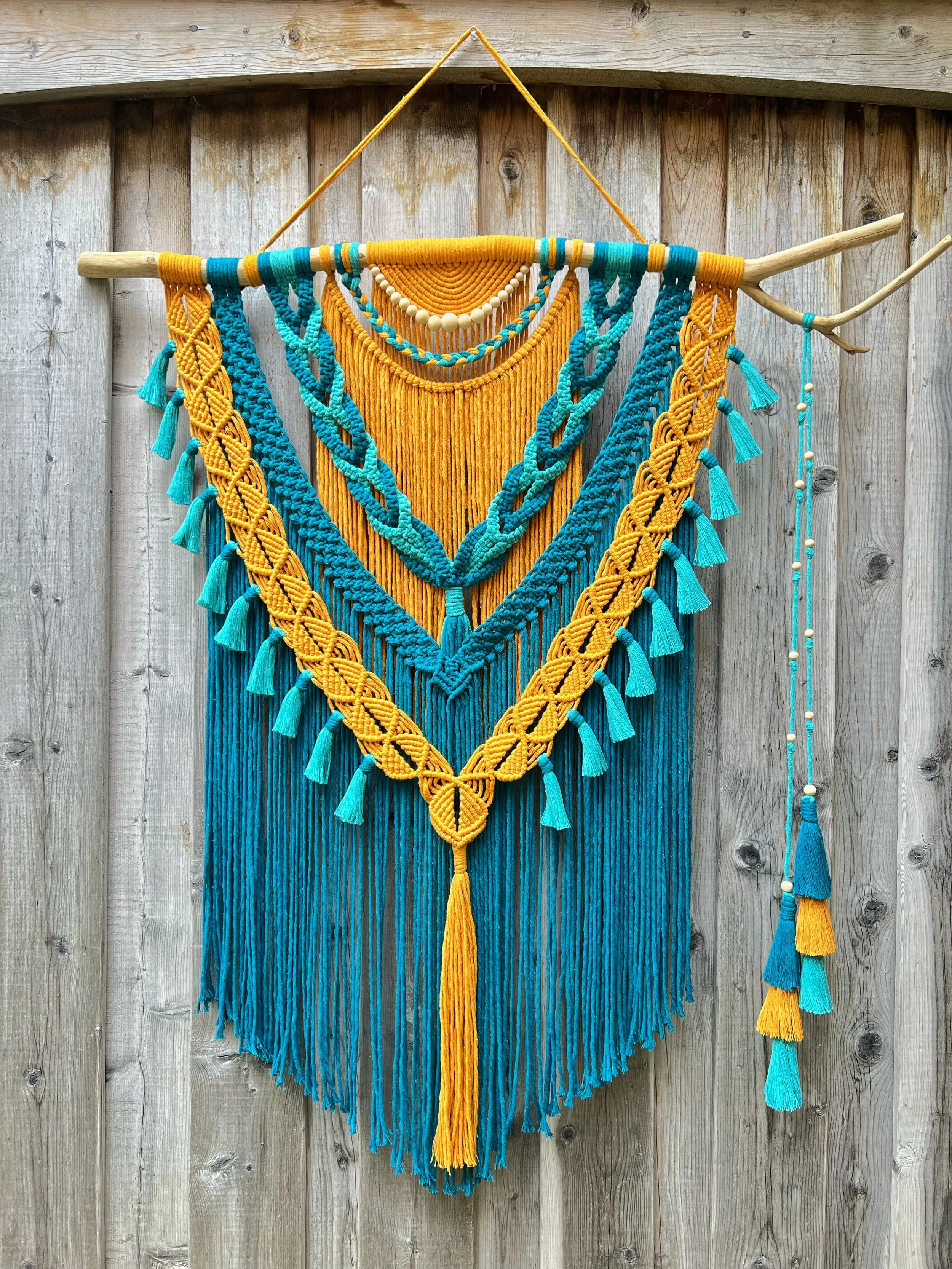 YELLOW TRIBE Wall hanging (One-of-a-kind)