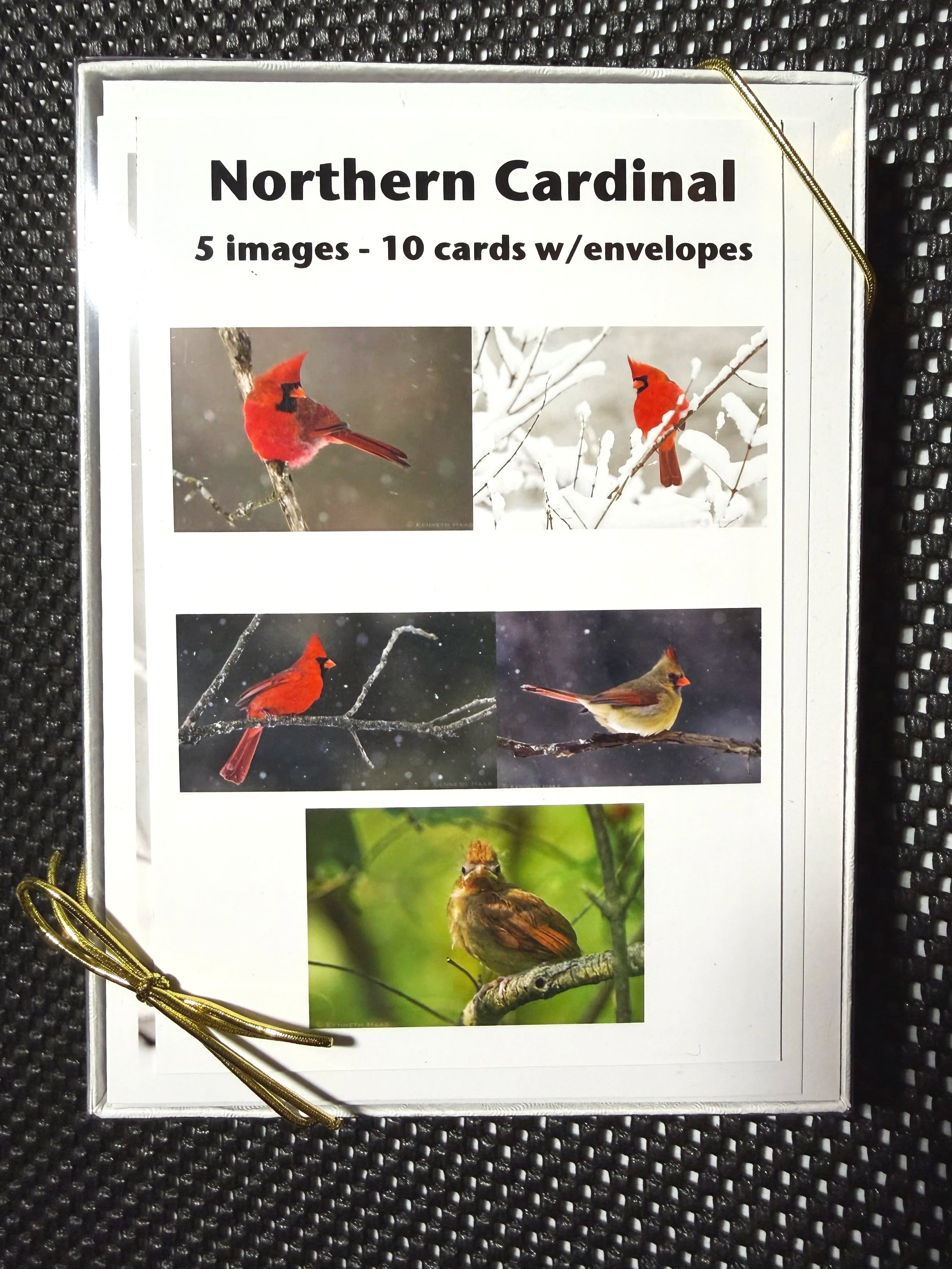 
Box set of 10 cards in clear top box - 2 cards each of 5 images