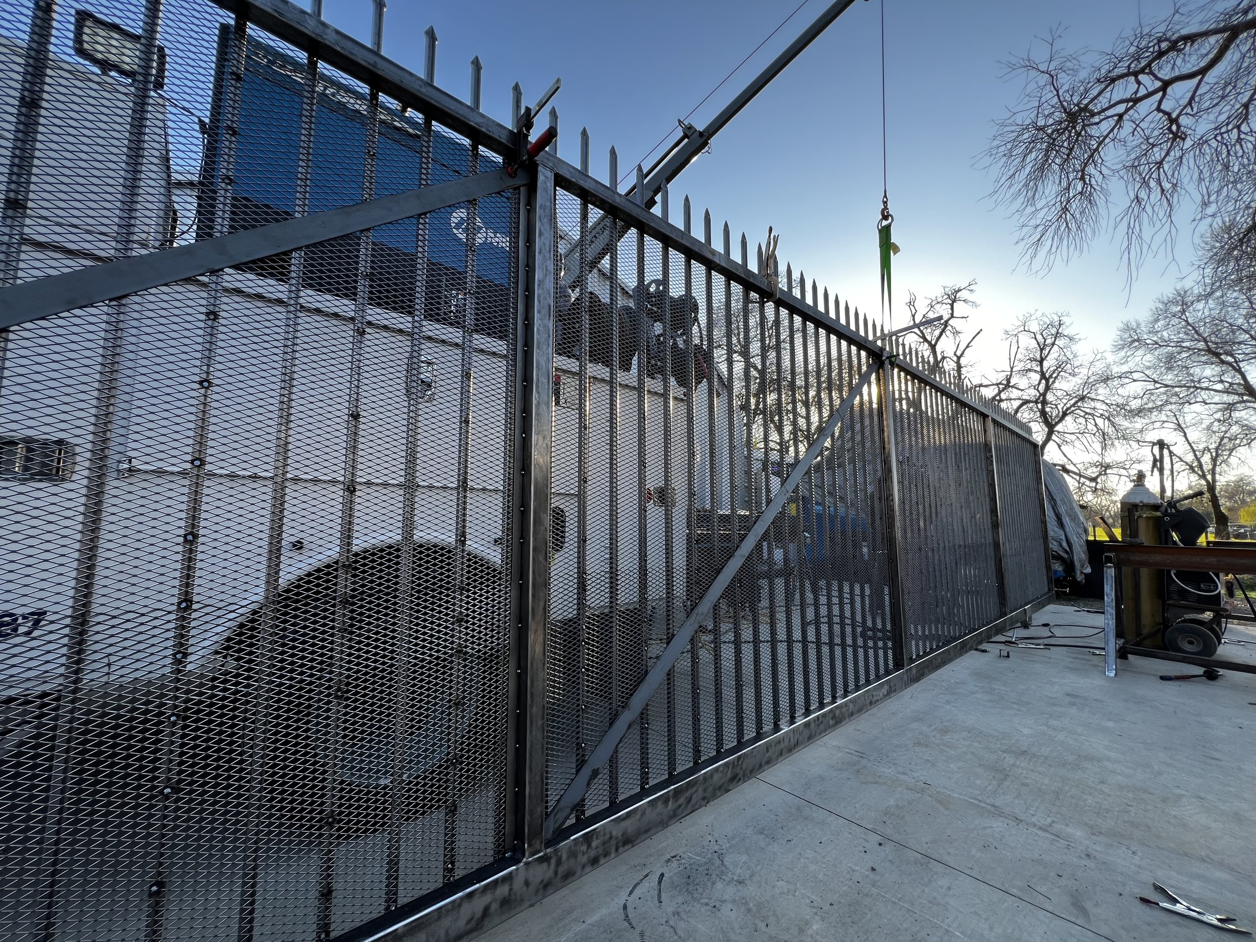 Custom-built automated gate installed at Oakdale storage facility for enhanced security
