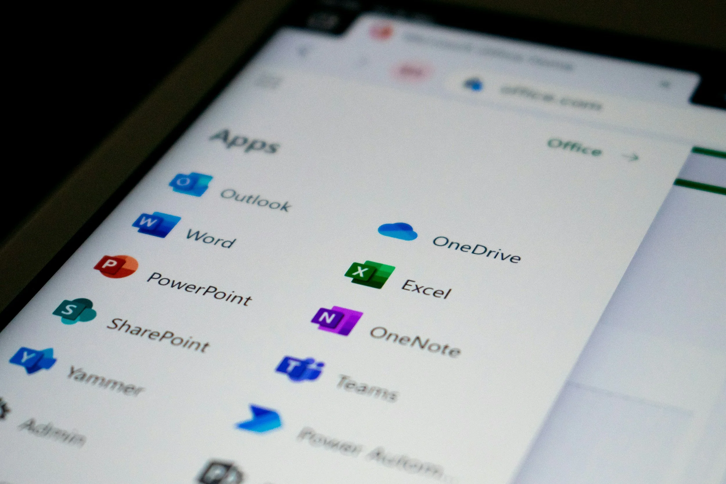 phone with windows apps listed