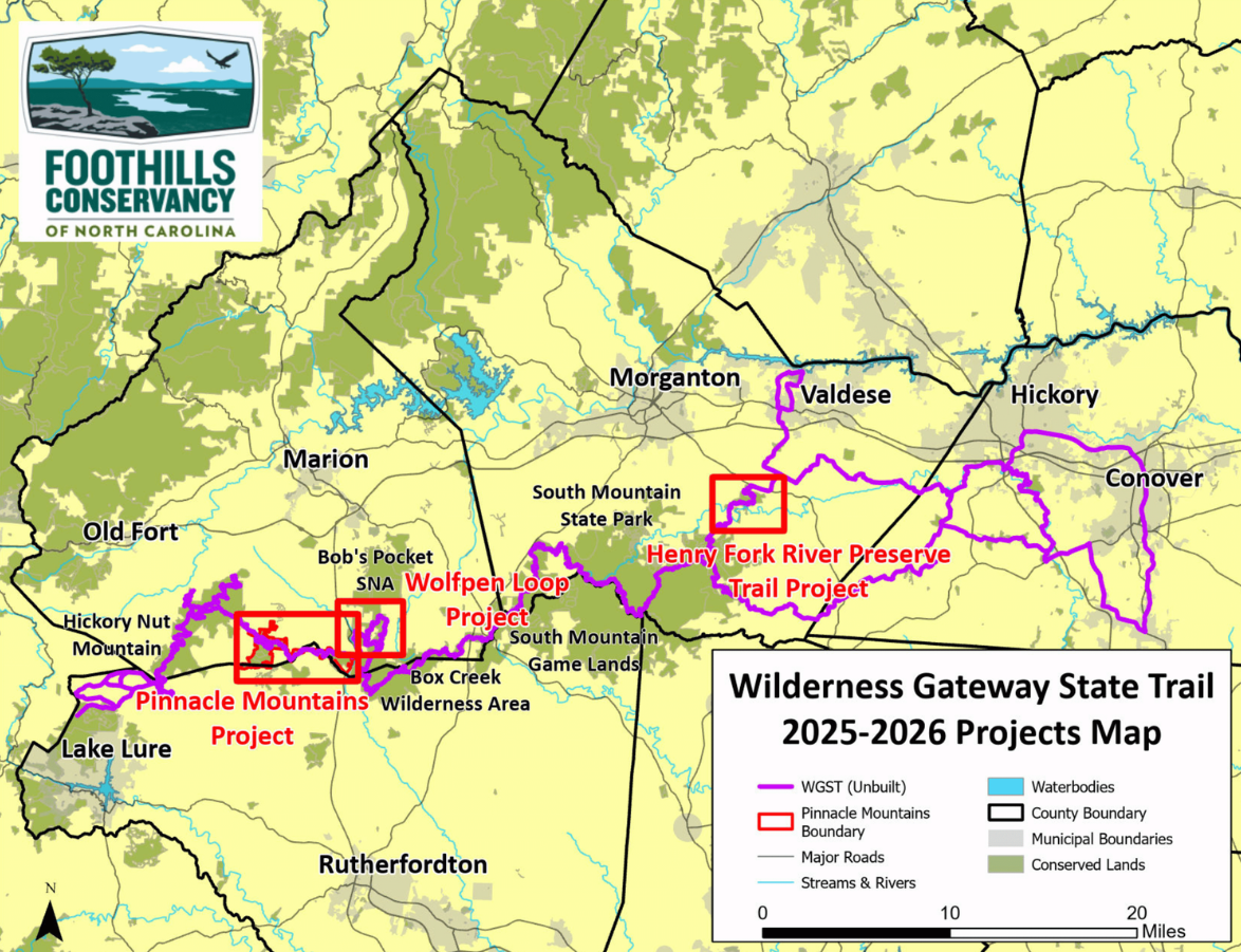 map of the wilderness gateway state trail