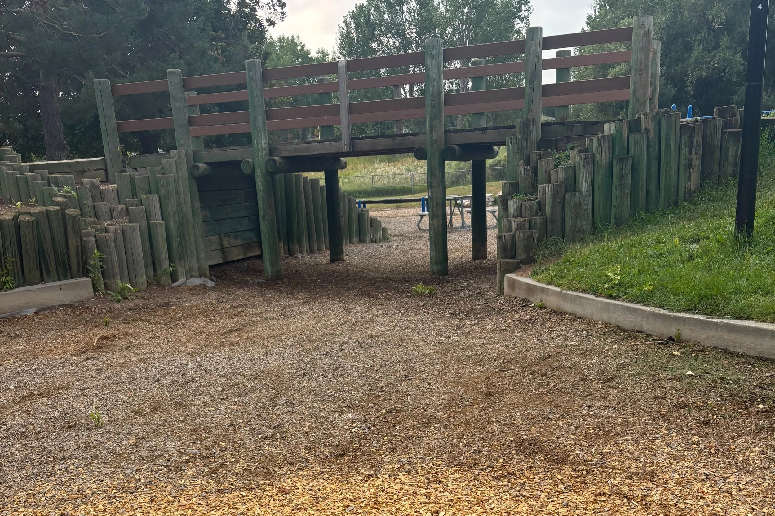 tree mulch playground surface inaccessible for wheelchair users