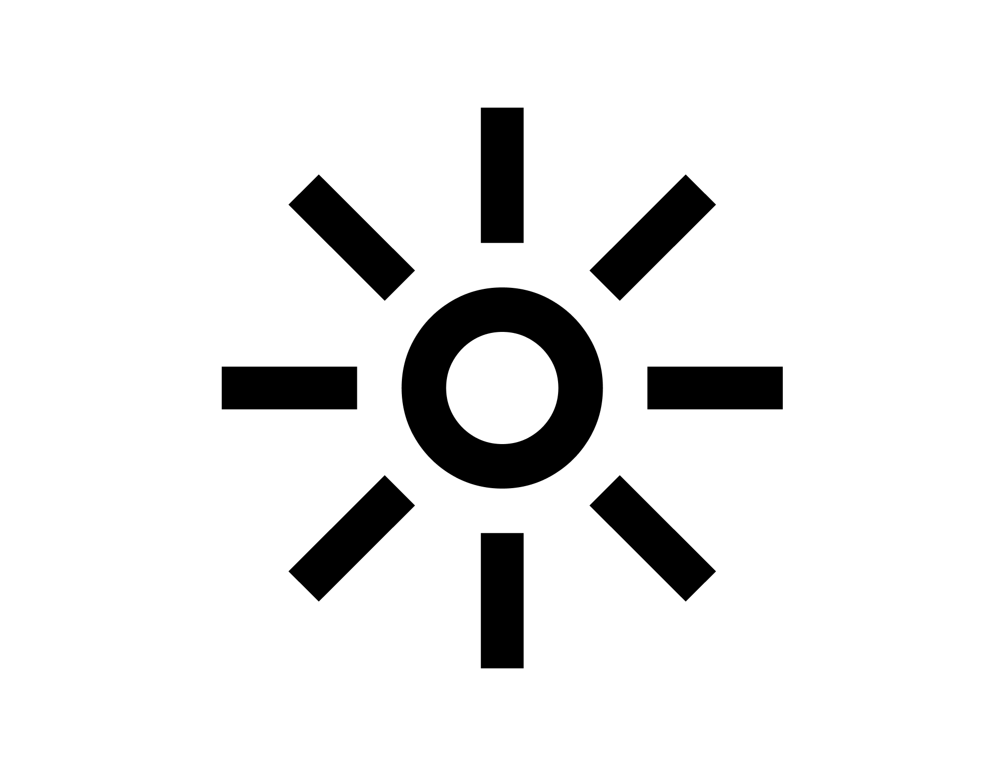 Geometric drawing of an outline square with sections divided by vertical, horizontal, and half circle lines.