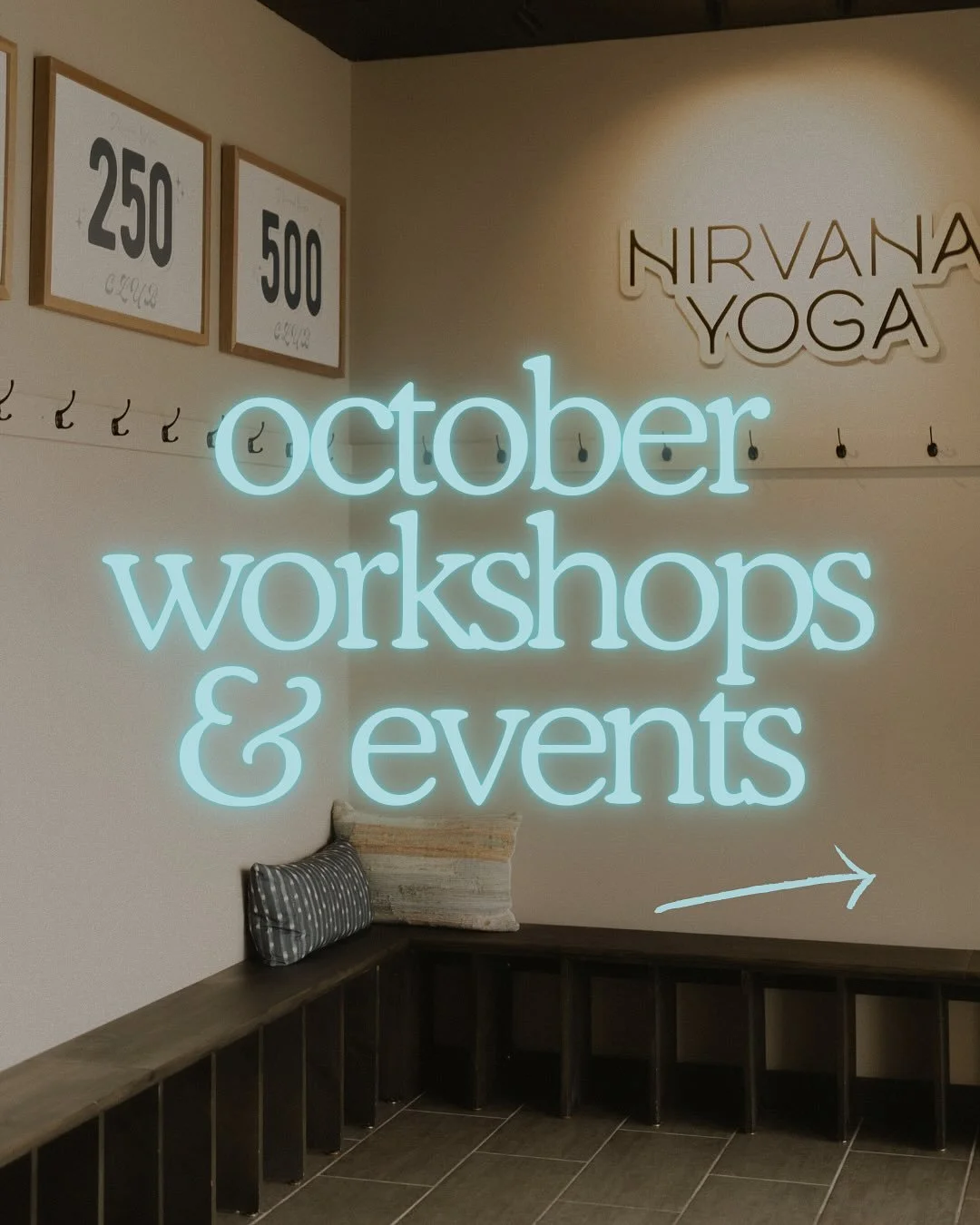 🍁🎃 OCTOBER @ NIRVANA 🎃🍁
This month, shake off the fall chills with spooky buti, lengthen your body in chair yoga, and sweat it out on your mat at our mat pilates pop-ups! (+ more!!)

Unlimited members enjoy 20% off all workshops and events (+ som