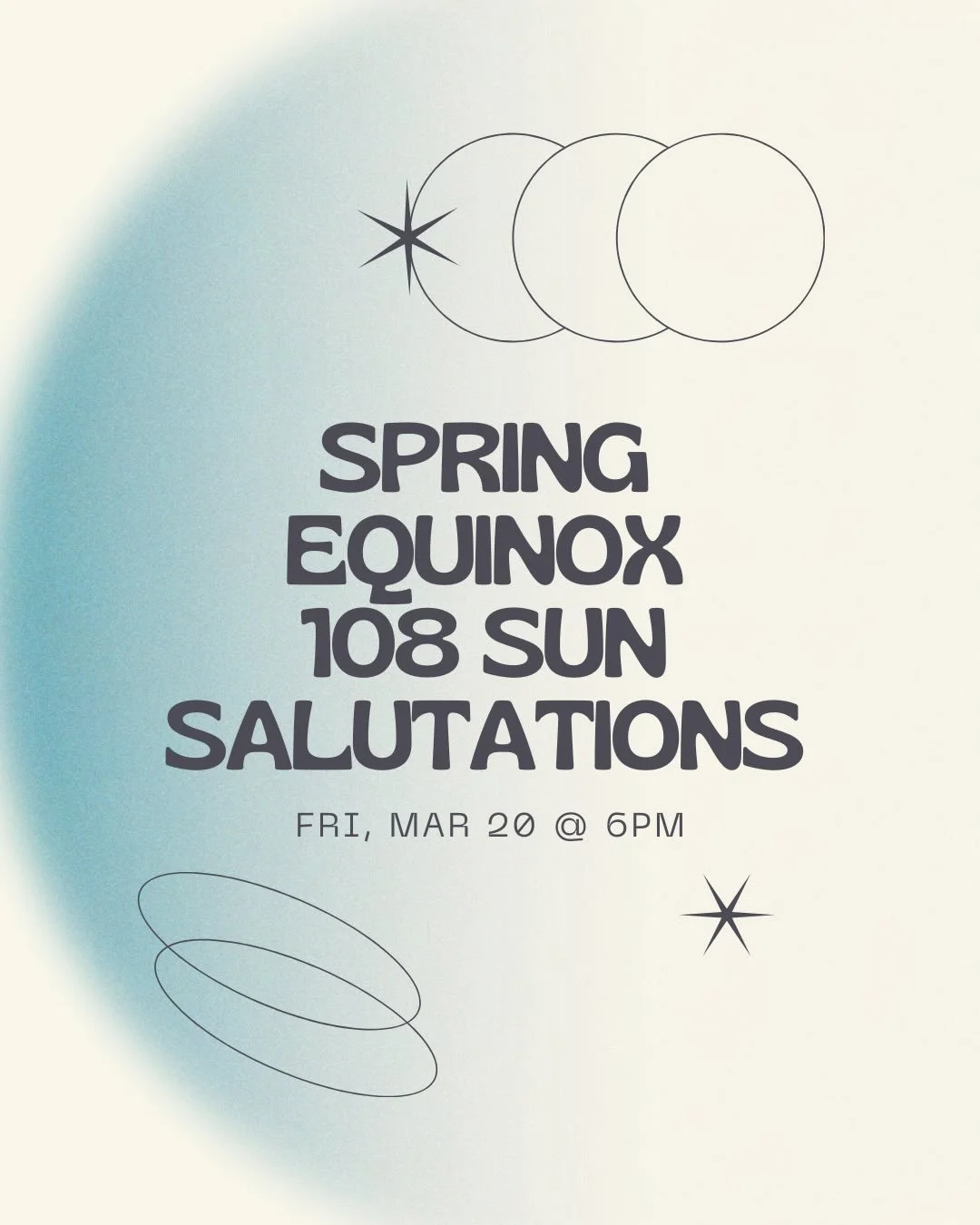 Welcome spring with us through the powerful tradition of 108 Sun Salutations 🌞💐 This energizing, meditative practice is a beautiful way to mark the changing season and welcome new light.

During our 108 events, you are encouraged to move at your ow