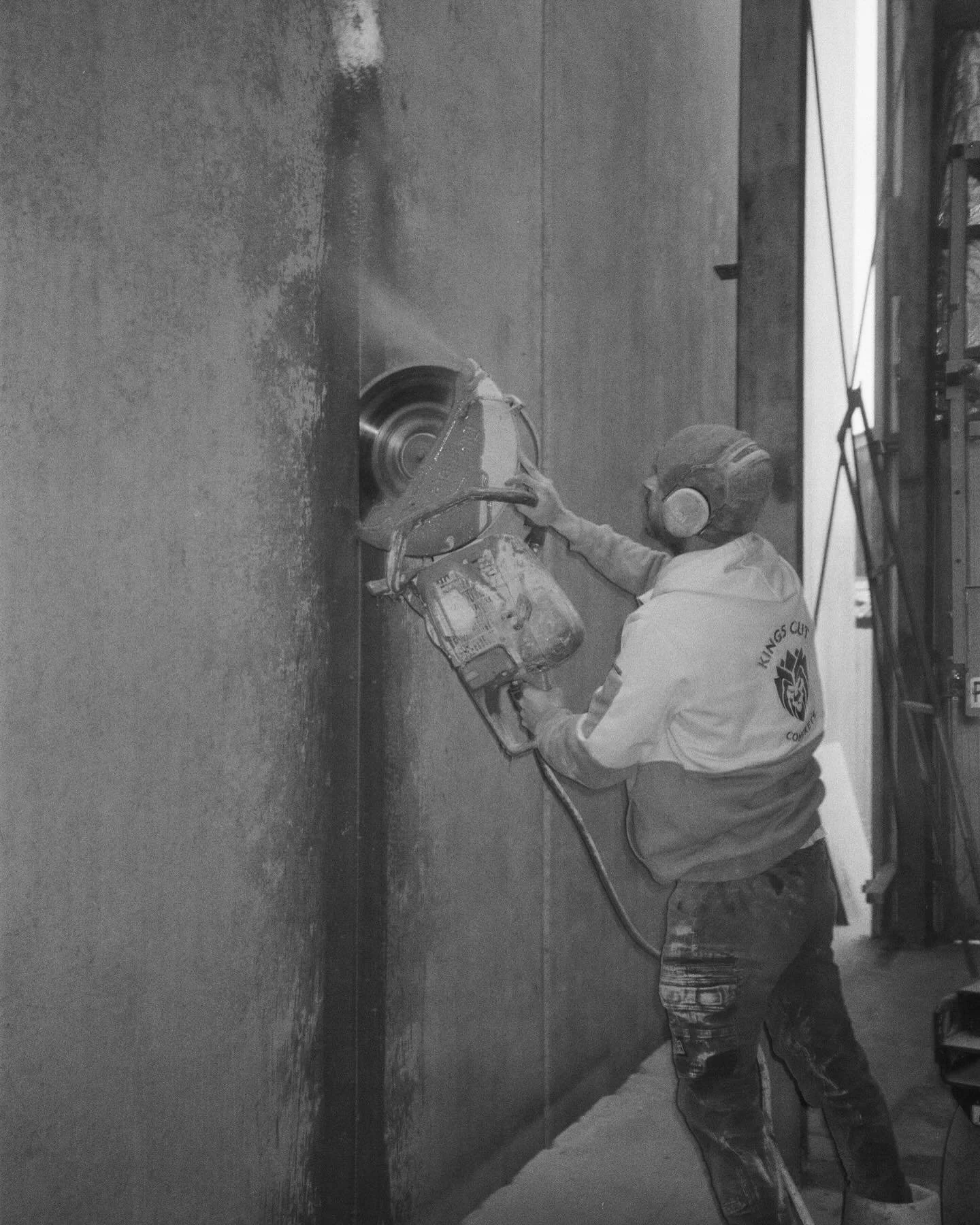 Some film shots documenting a recent break through of a tilt slab.